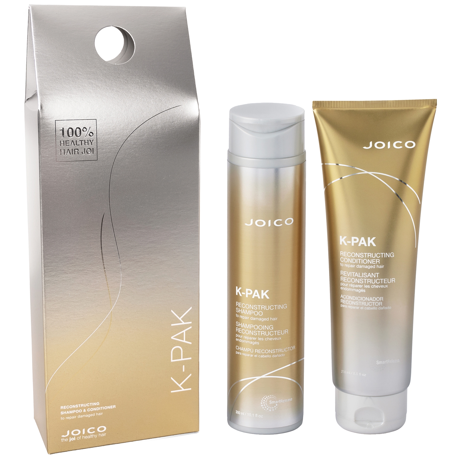 Shop Joico K-pak Reconstructing Healthy Hair Joi Gift Set - Shampoo And Conditioner (worth £46)