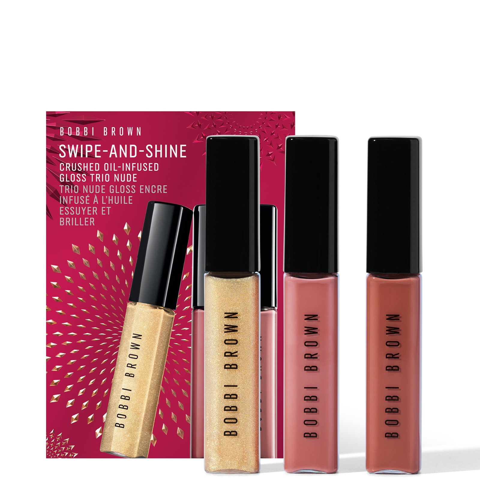 

Bobbi brown Swipe-and-Shine Crushed Oil-Infused Gloss Trio - Nude
