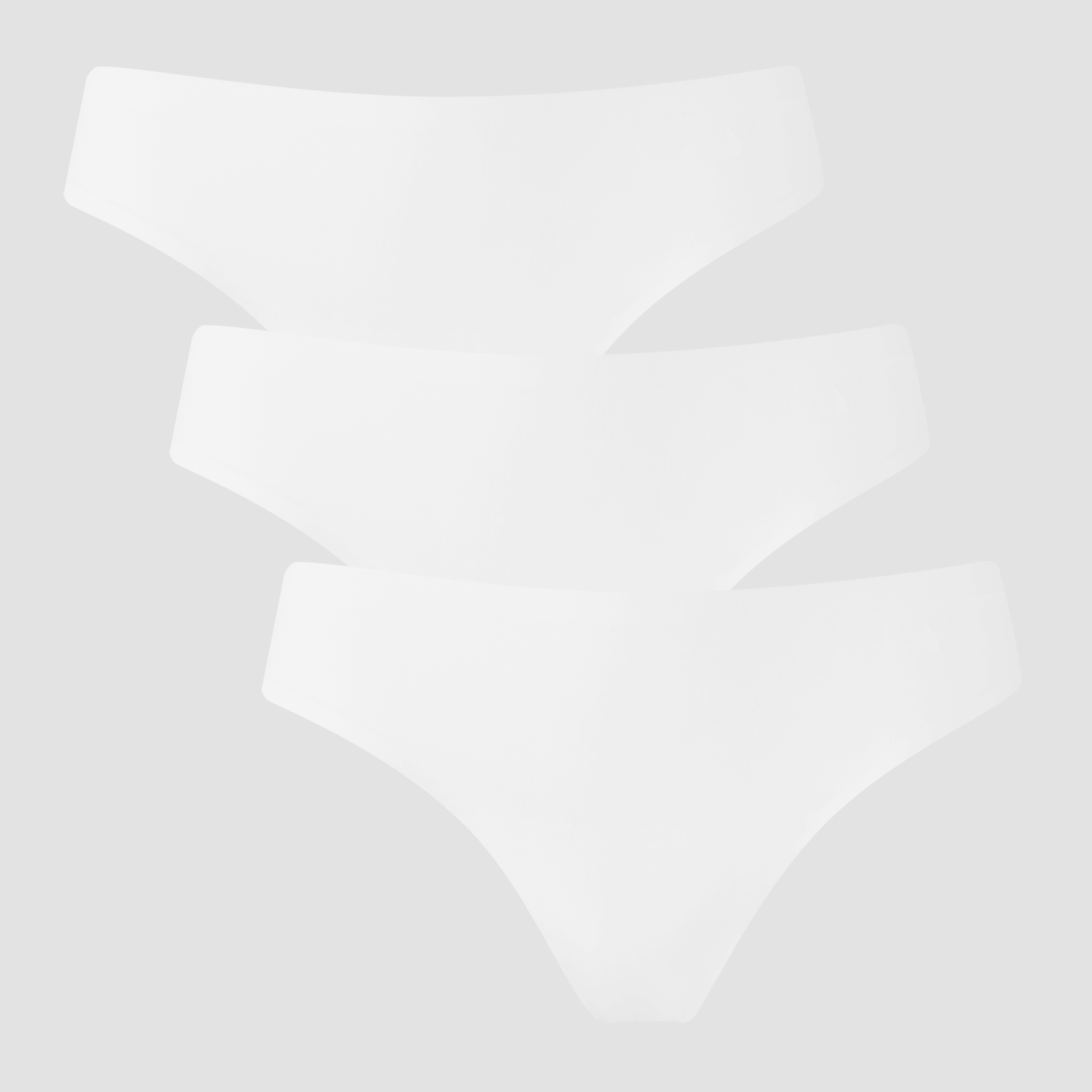 Myprotein UK MP Women's Mid Rise No VPL Thong (3 Pack) - White - S