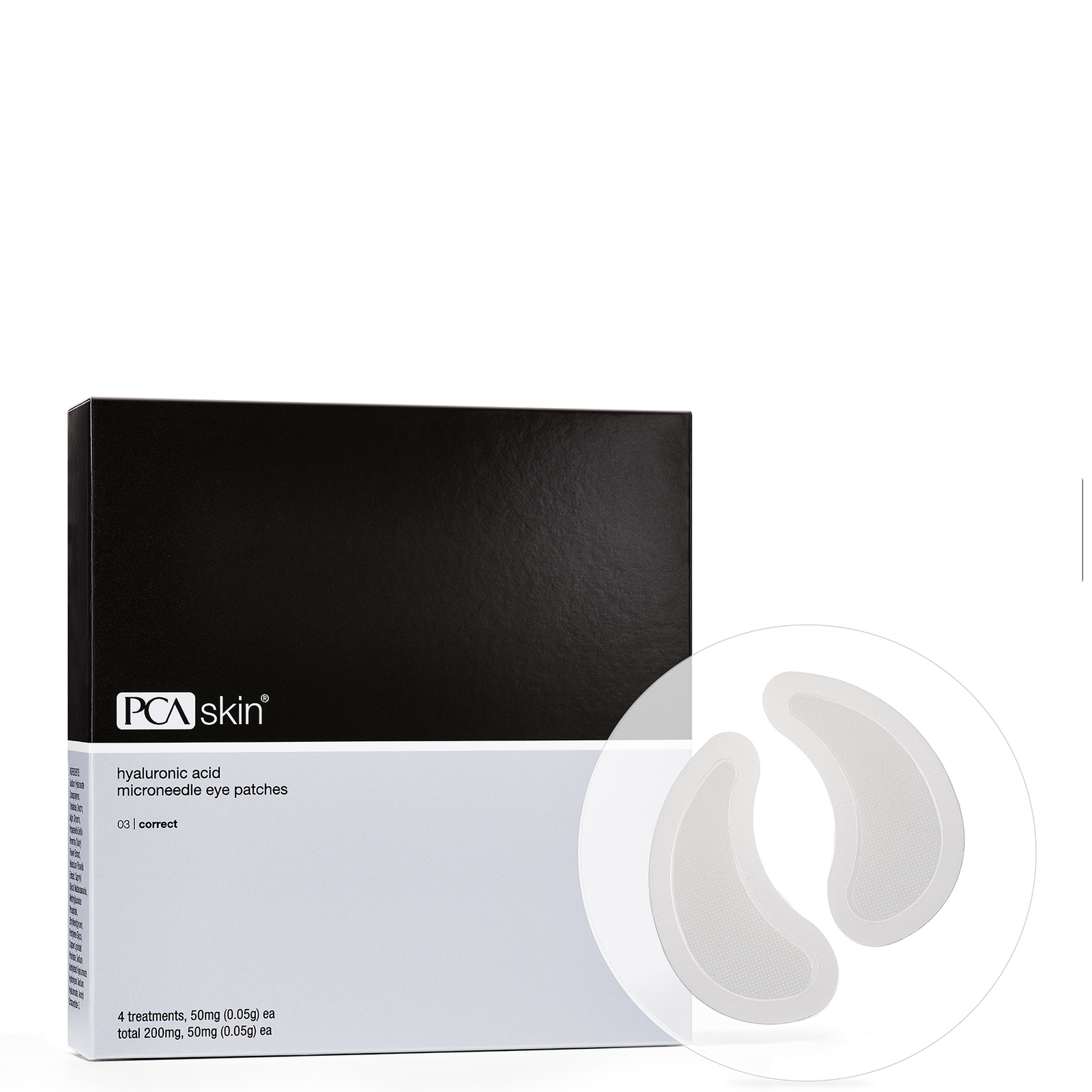 Pca Skin Hyaluronic Acid Microneedle Eye Patches- 4pack