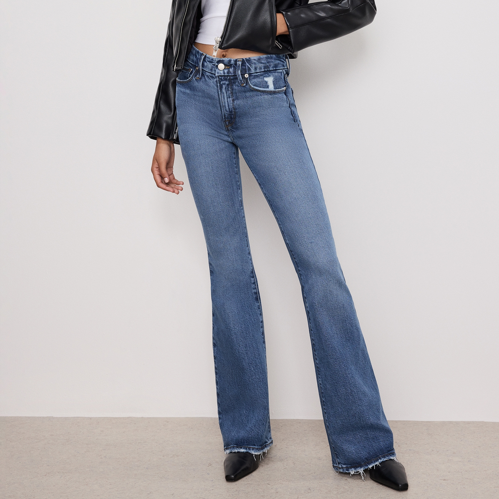 Good American Good Legs Flared Jeans - US 6/W28