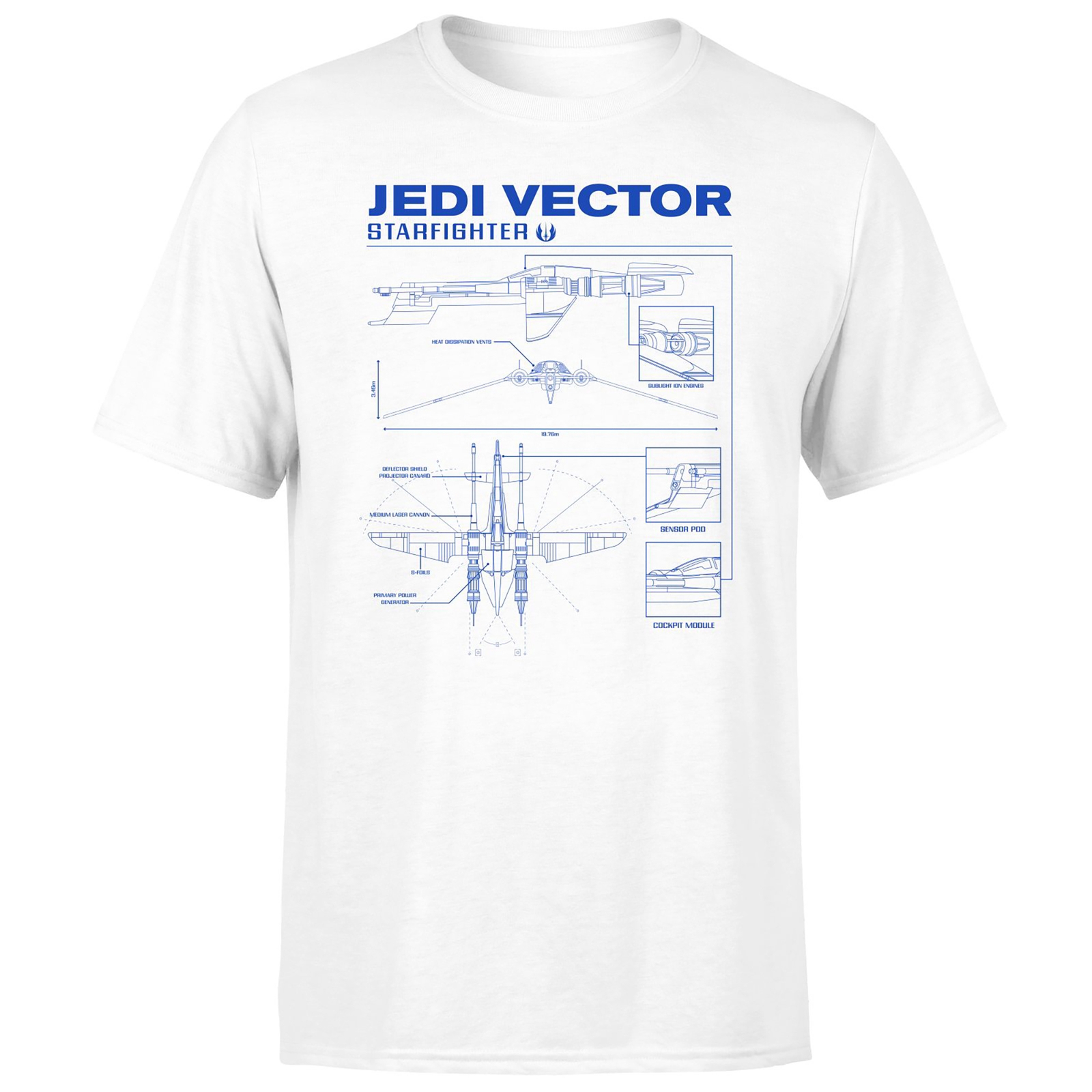 Star Wars Vector Schematic Unisex T-Shirt - White - XS