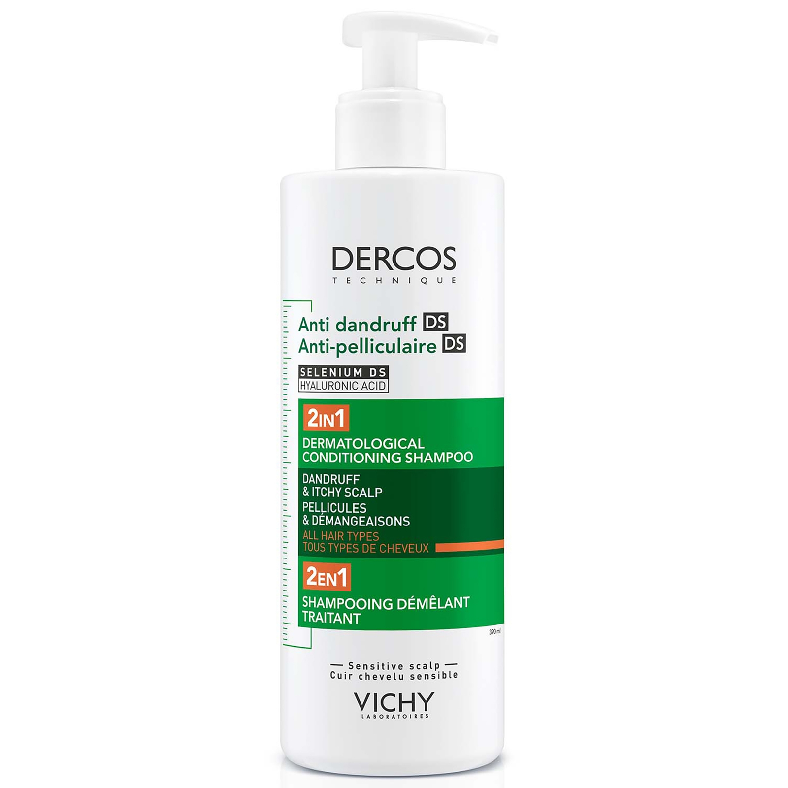 Vichy Dercos Anti-Dandruff 2in1 Dermatological Conditioning Shampoo 390ml