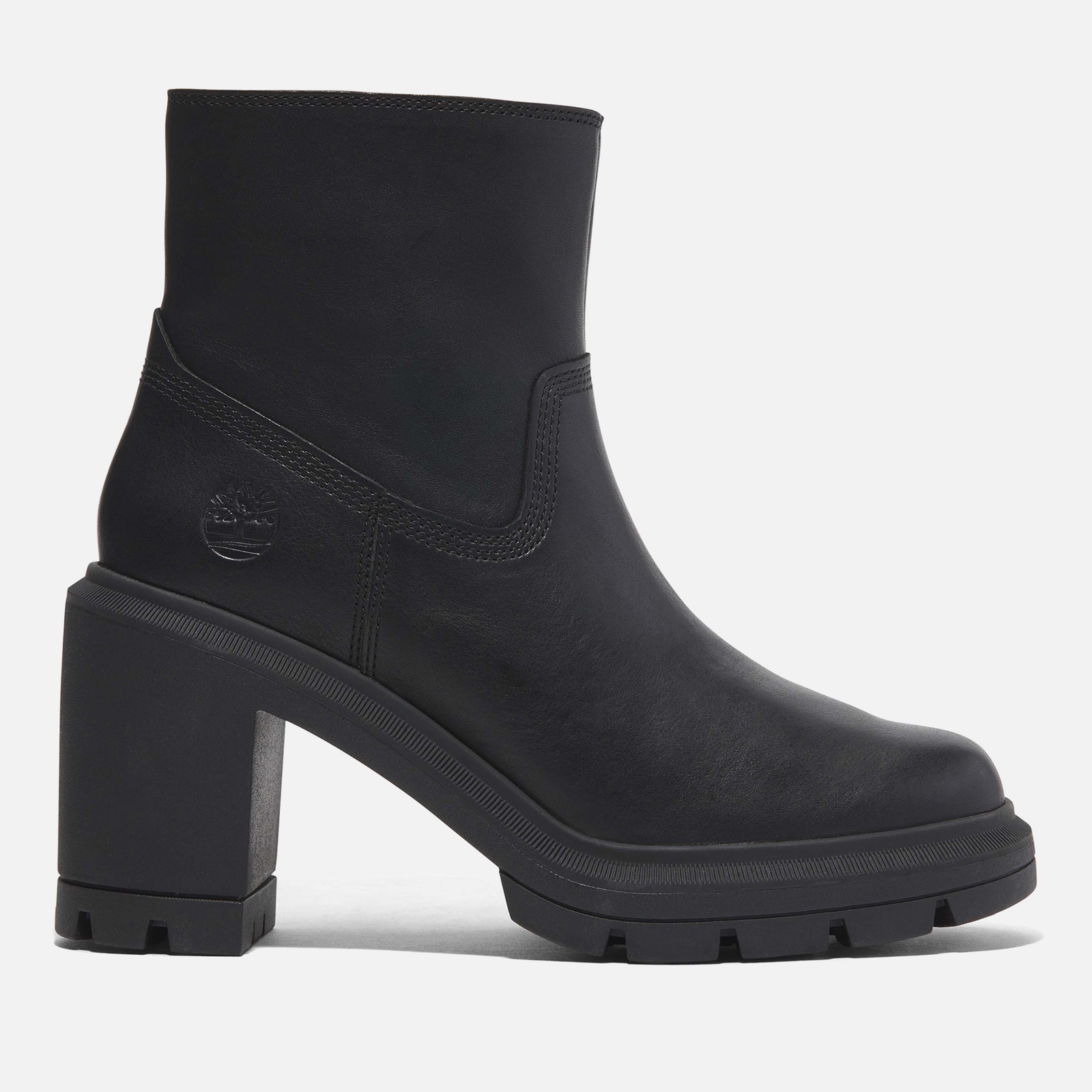 Timberland Women's Allington Heights Mid Zip Leather Heeled Boots - Black - UK 8