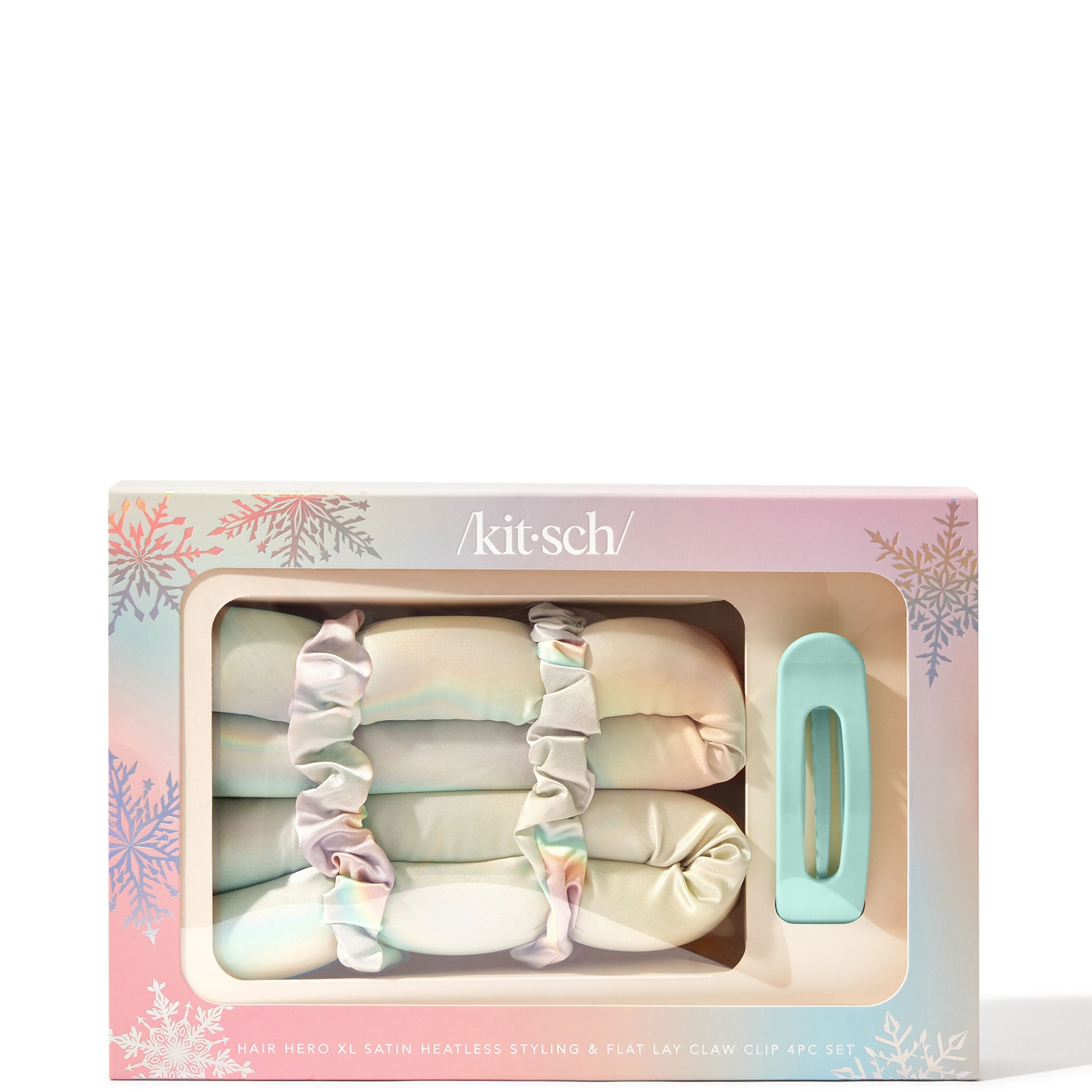 

Kitsch Hair Hero XL Satin Heatless Styling & Flat Lay Claw 4-Piece Set - Aura