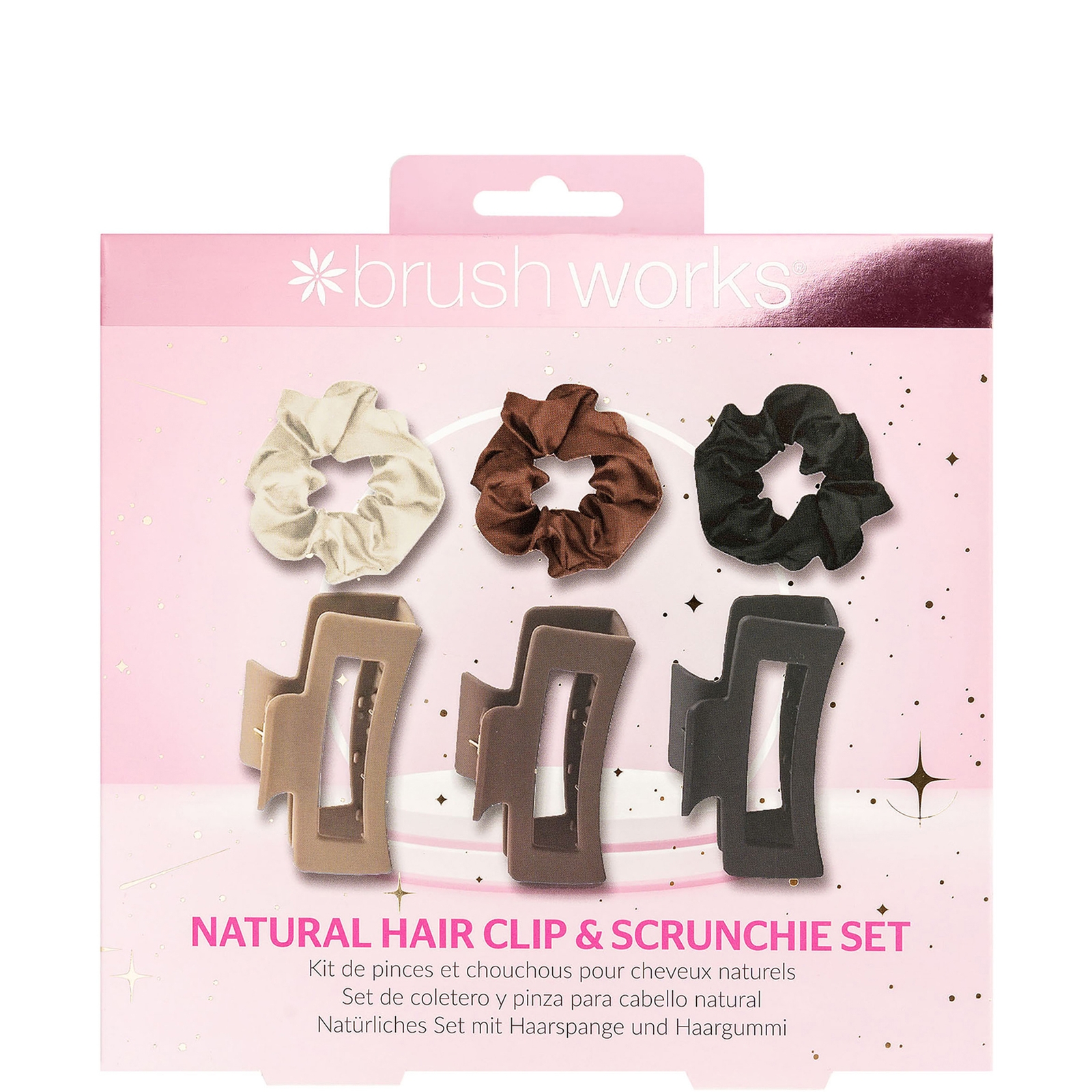 

brushworks Natural Hair Clip and Scrunchie Set