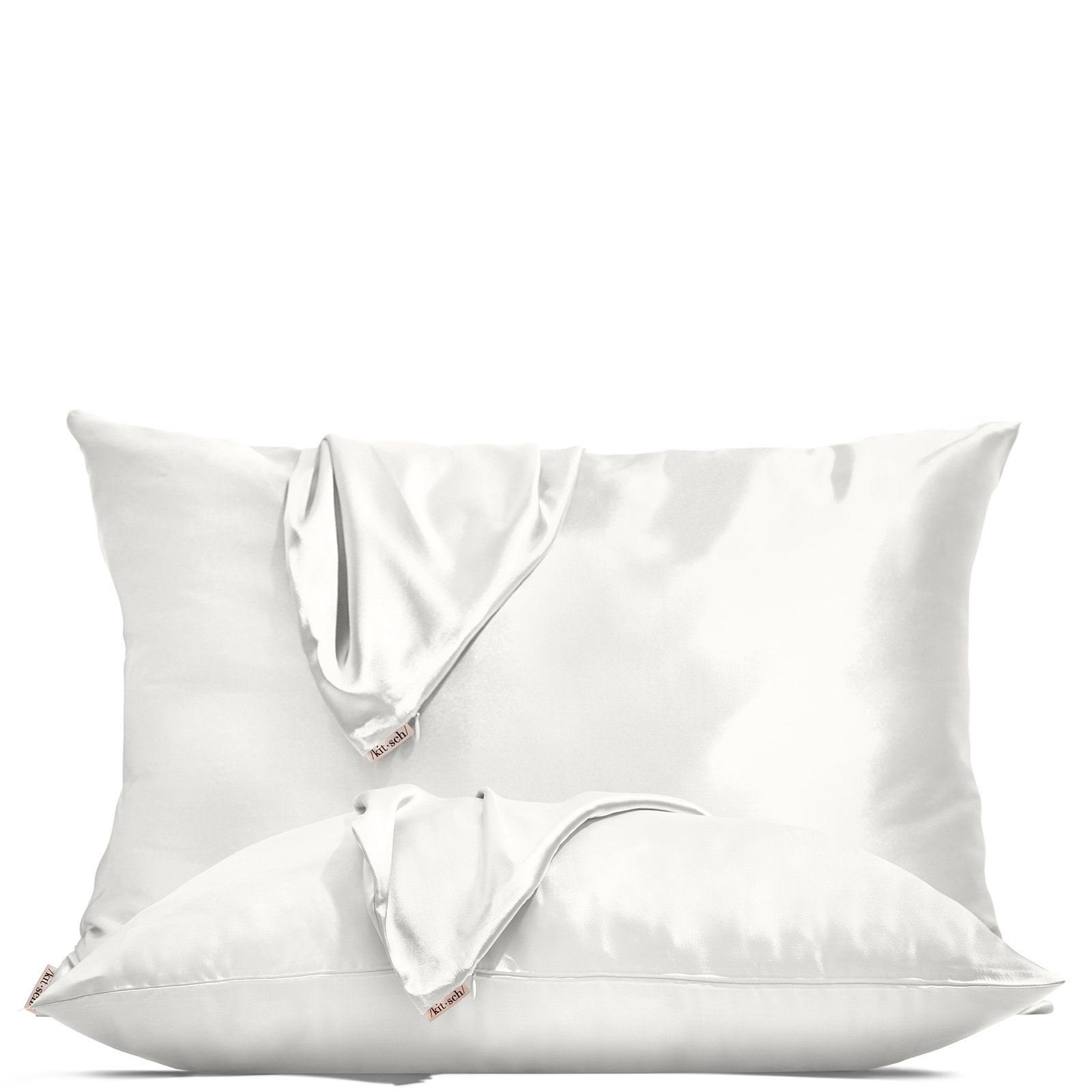 

Kitsch Holiday Satin Pillowcase Duo - Ivory