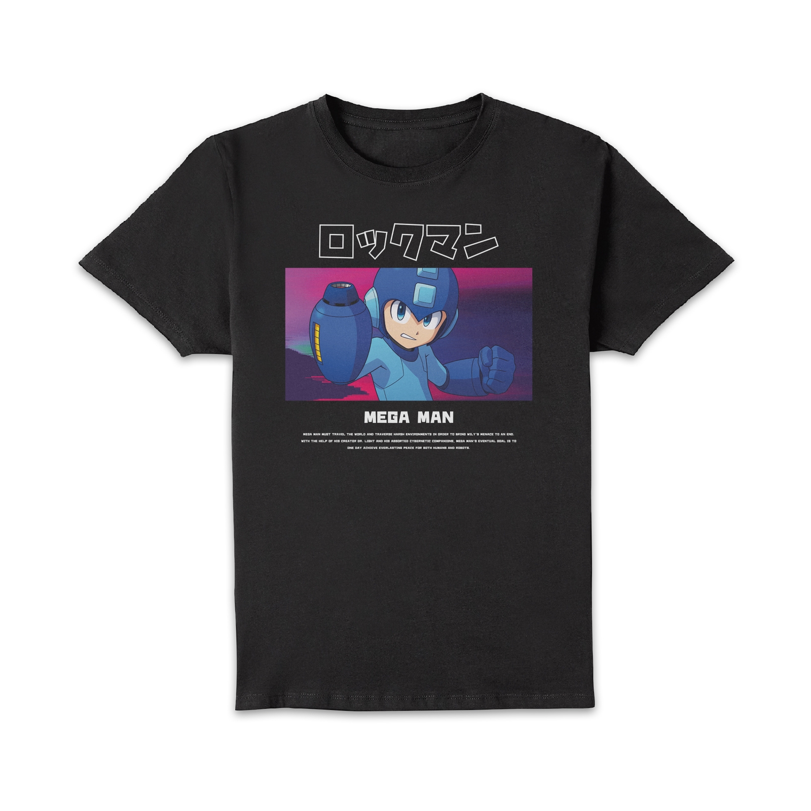 Mega Man Everlasting Peace T-Shirt Copy Unisex T-Shirt - Black - XL
