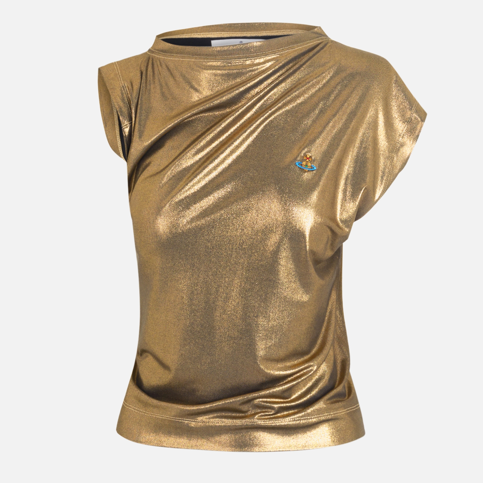 Vivienne Westwood Hebo Metallic Jersey Top - M
