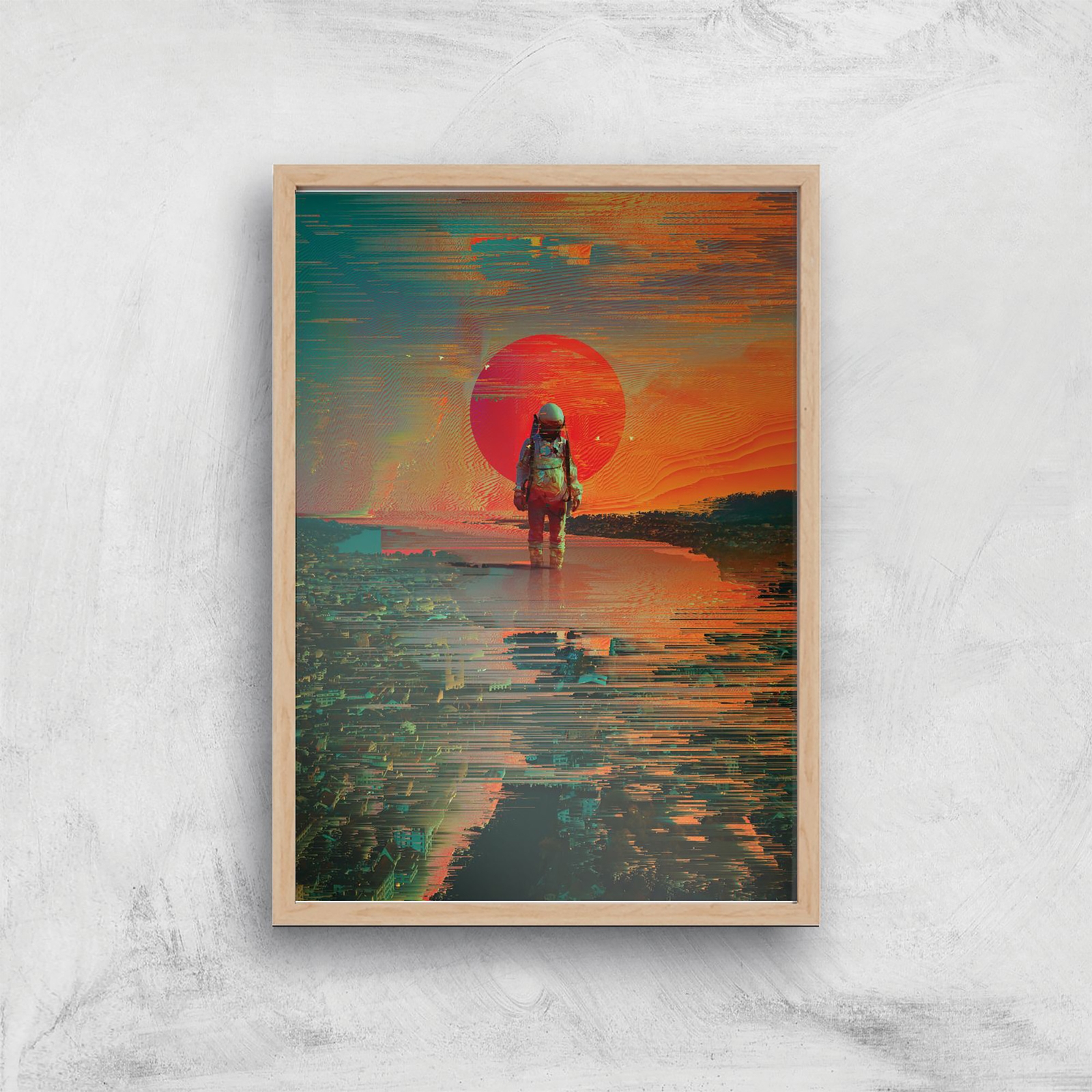 Threadless x IWOOT The Blast Giclee Art Print - A4 - Wooden Frame