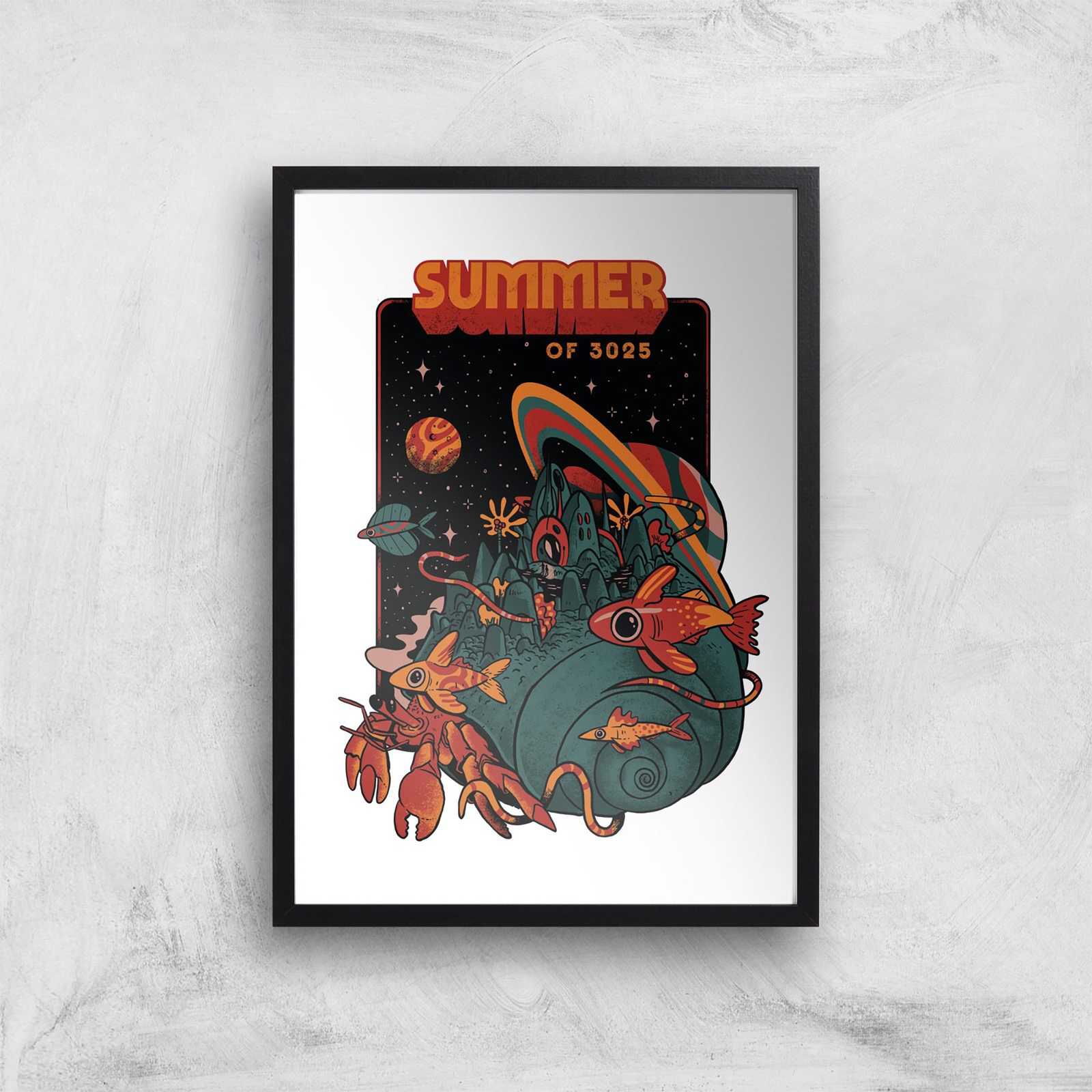 Threadless x IWOOT Summer Magic Of 3025 Giclee Art Print - A2 - Black Frame