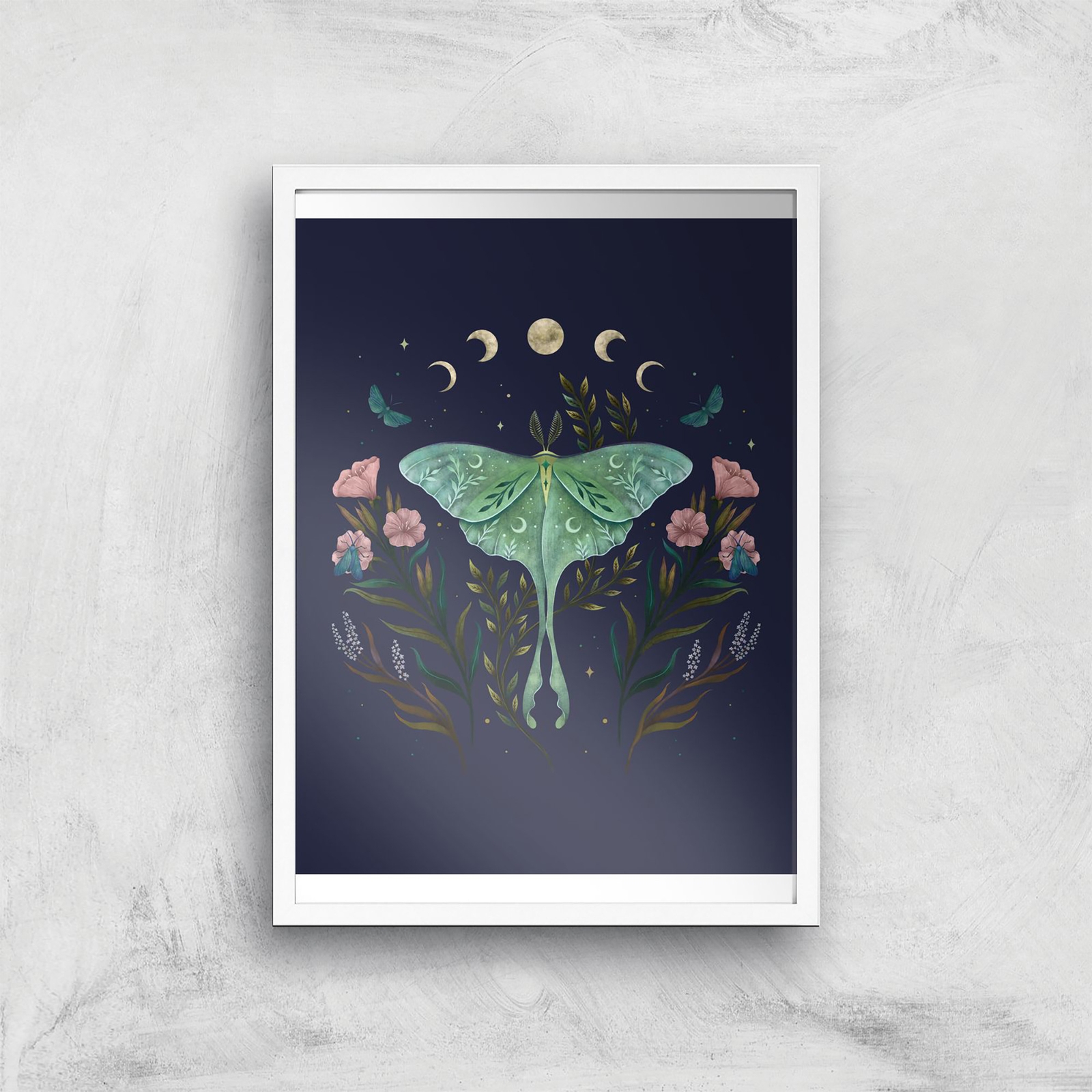 Threadless x IWOOT Luna And Forester Giclee Art Print - A4 - White Frame