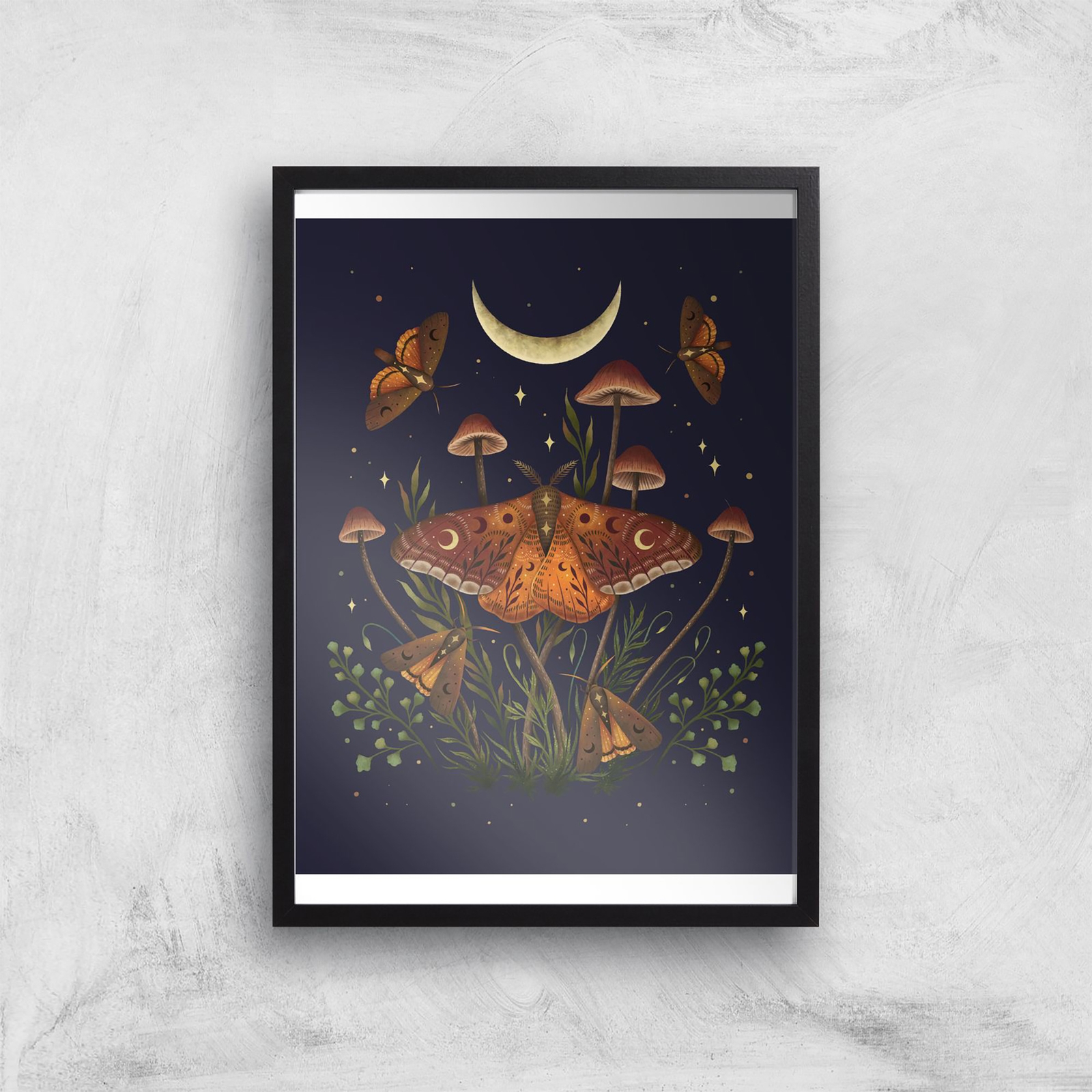 Threadless x IWOOT Autumn Light Underwing Giclee Art Print - A4 - Black Frame