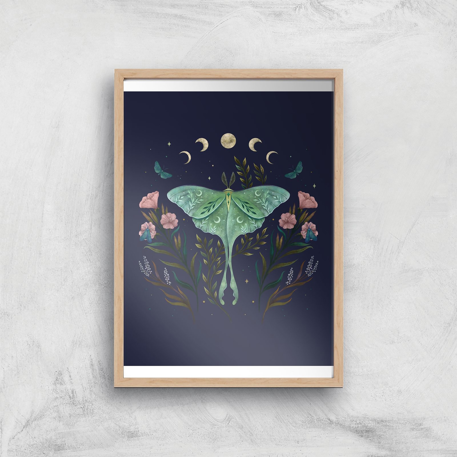Threadless x IWOOT Luna And Forester Giclee Art Print - A2 - Wooden Frame
