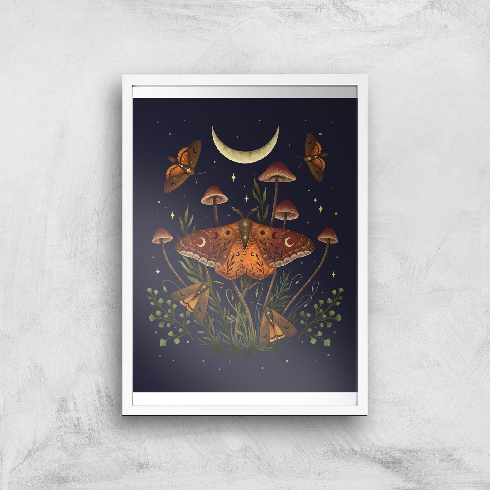 Threadless x IWOOT Autumn Light Underwing Giclee Art Print - A3 - White Frame