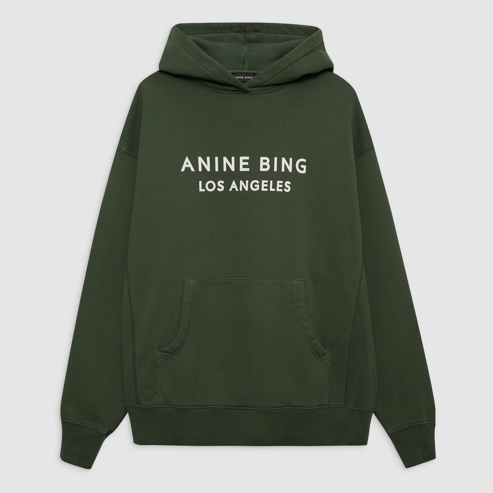 Anine Bing Alto Cotton-Jersey Hoodie - L