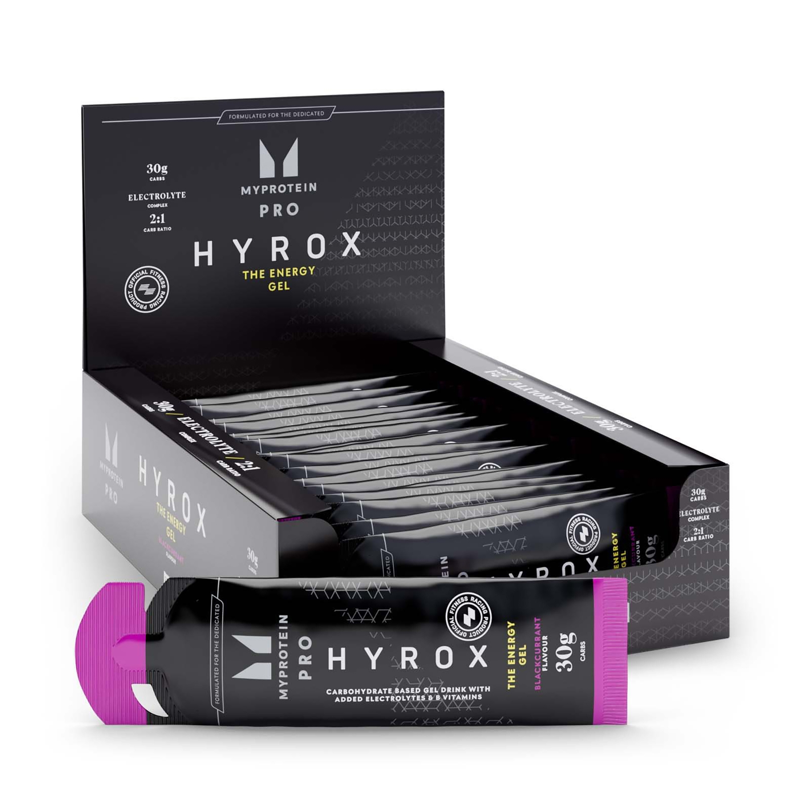 Myprotein UK PRO THE Energy Gel - HYROX - 20 x 70g - Blackcurrant
