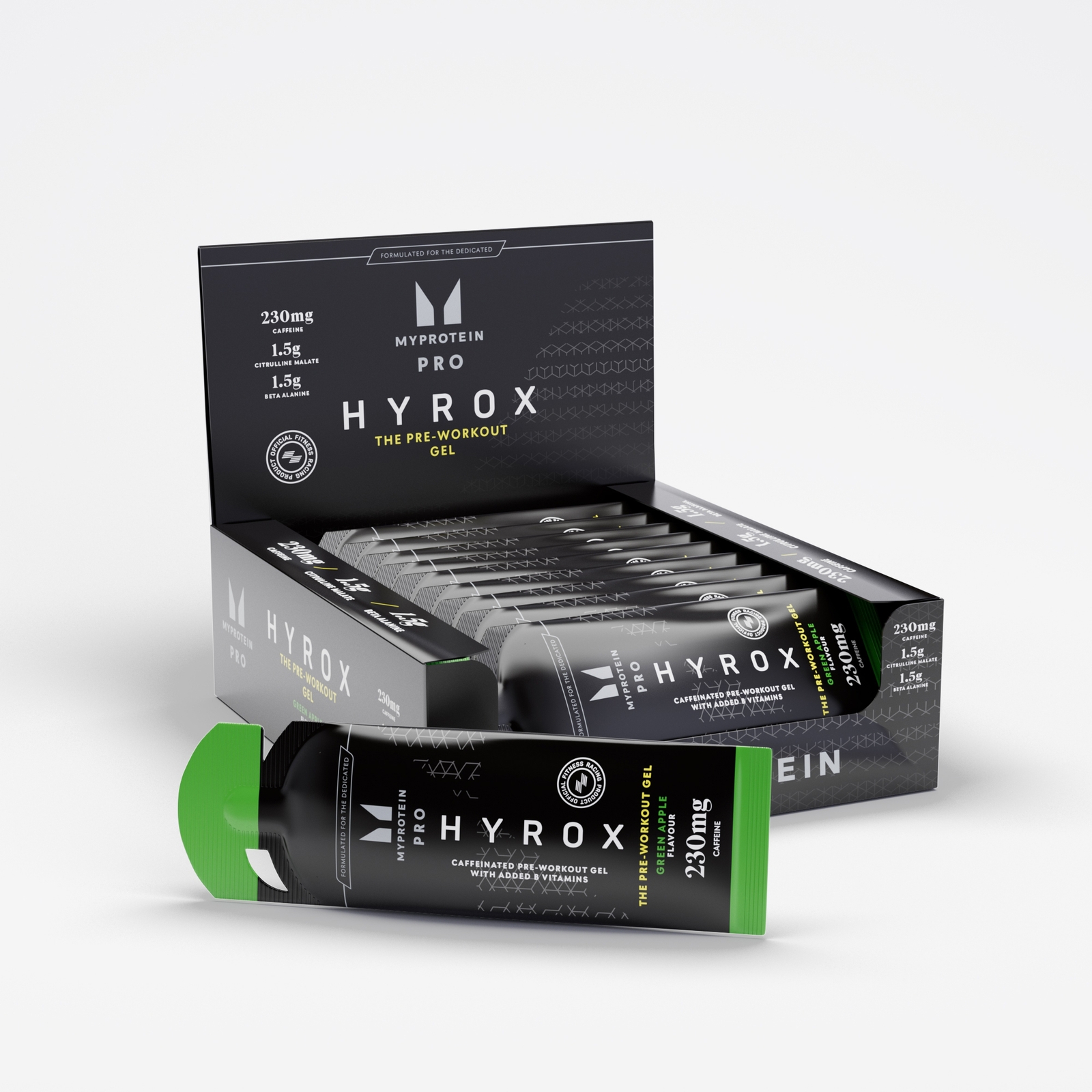 THE Pre-Workout Gel – HYROX Edition - 12 x 50g - Green Apple