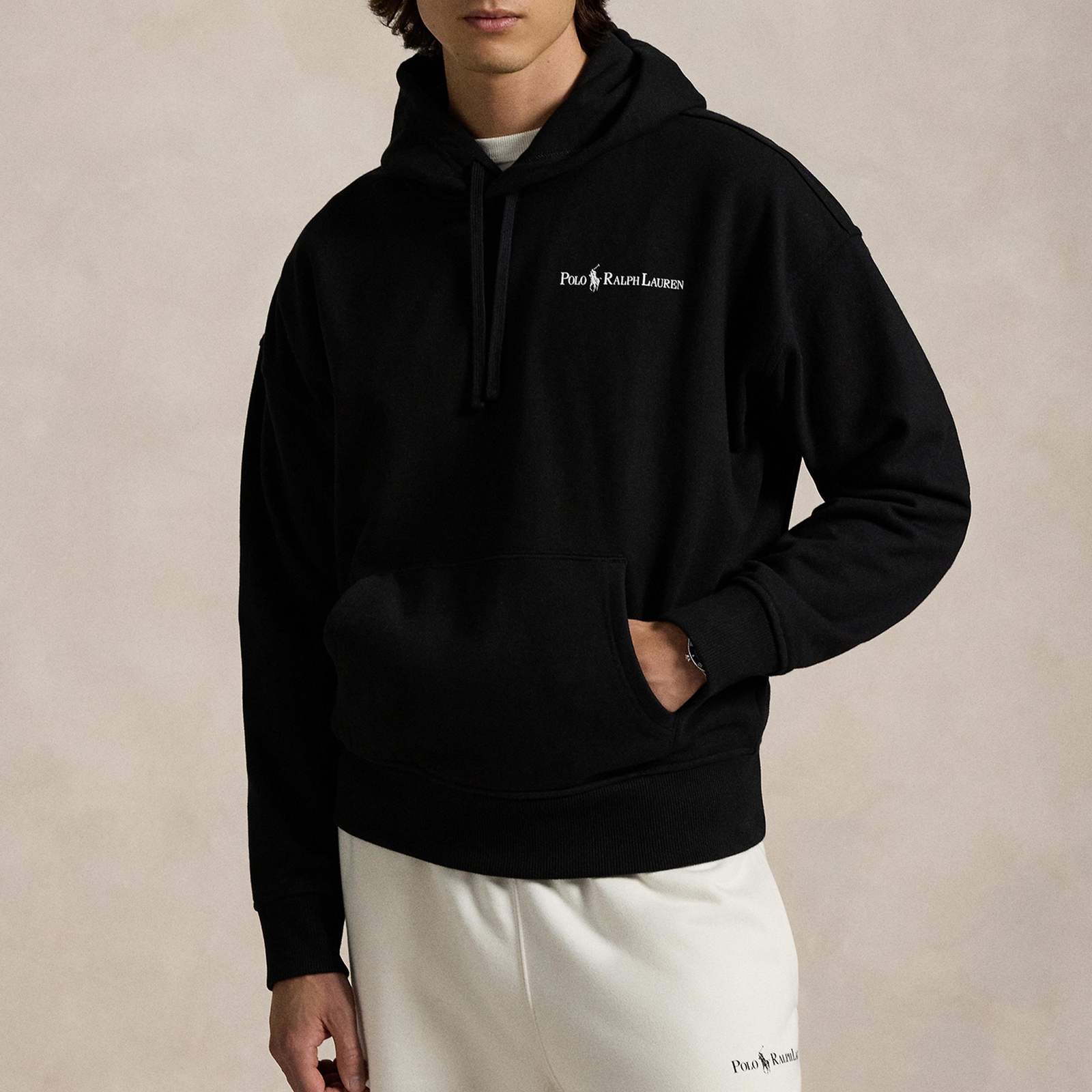 Polo Ralph Lauren Men's Printed Logo Heavyweight Fleece Hoodie - Polo Black