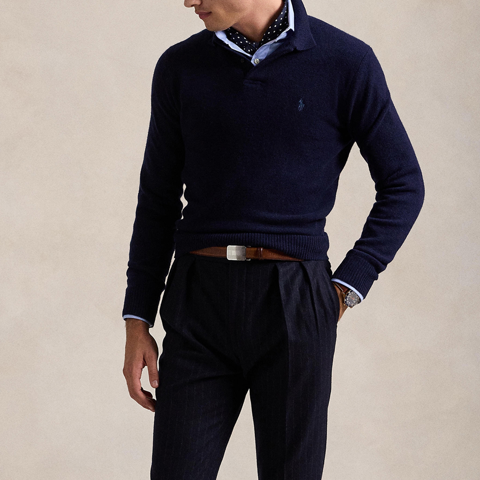 Polo Ralph Lauren Wool Cashmere-Blend Jersey Jumper - XL