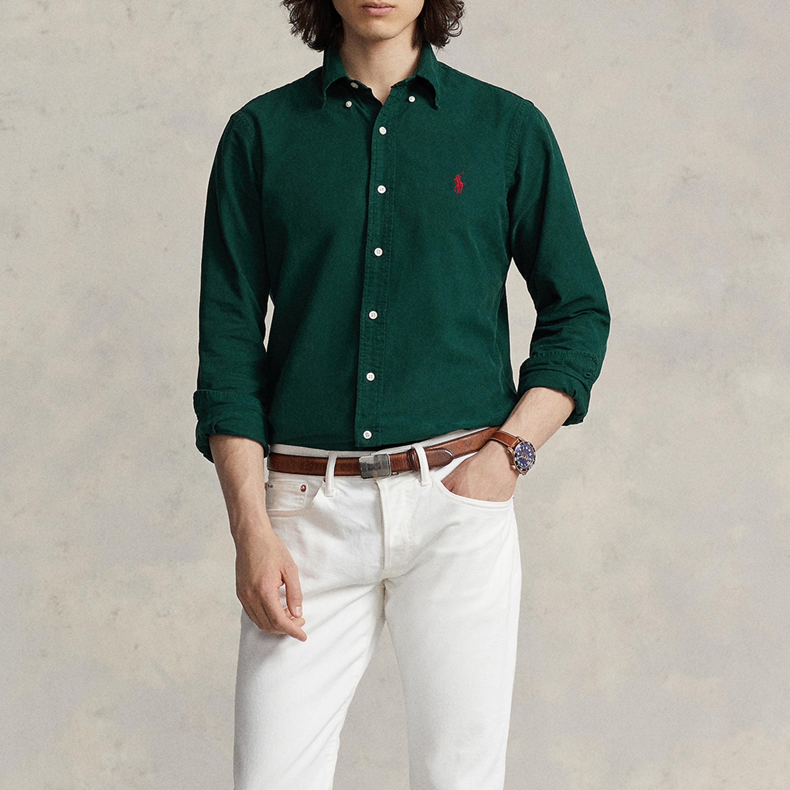 Polo Ralph Lauren Custom-Fit Garment-Dyed Cotton Oxford Shirt - S