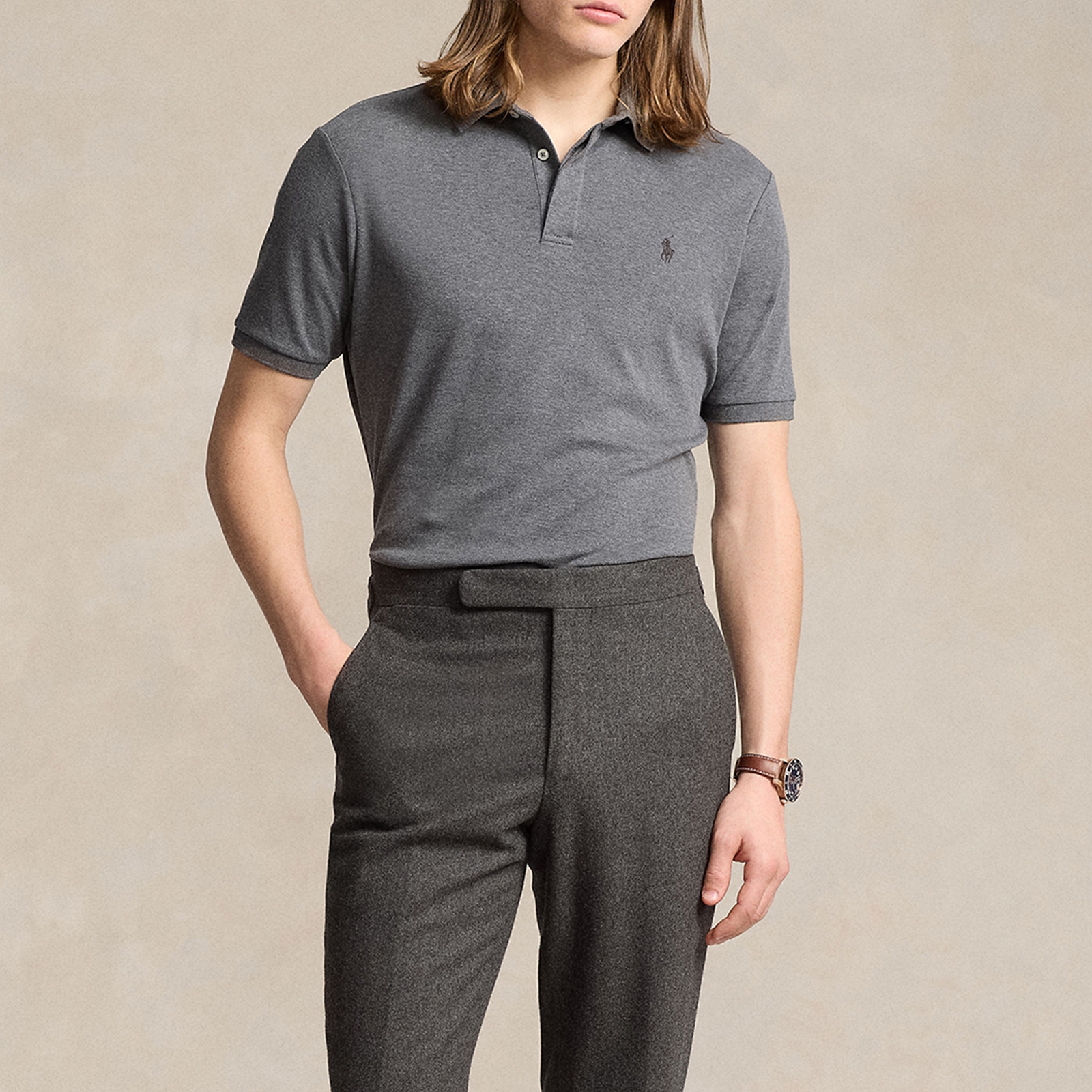 Polo Ralph Lauren Custom Slim Fit Cotton-Piqué Polo Shirt - M