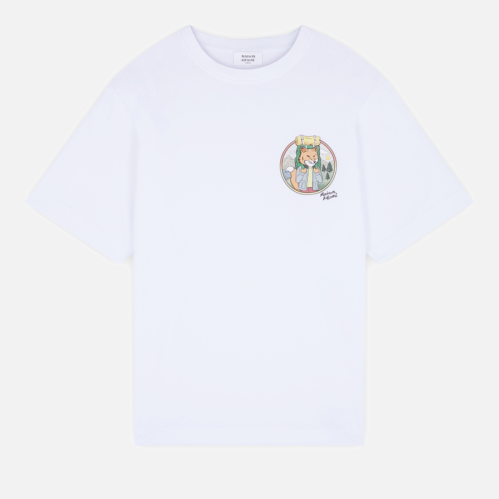 Maison Kitsuné Rambling Fox Cotton-Jersey T-Shirt - L