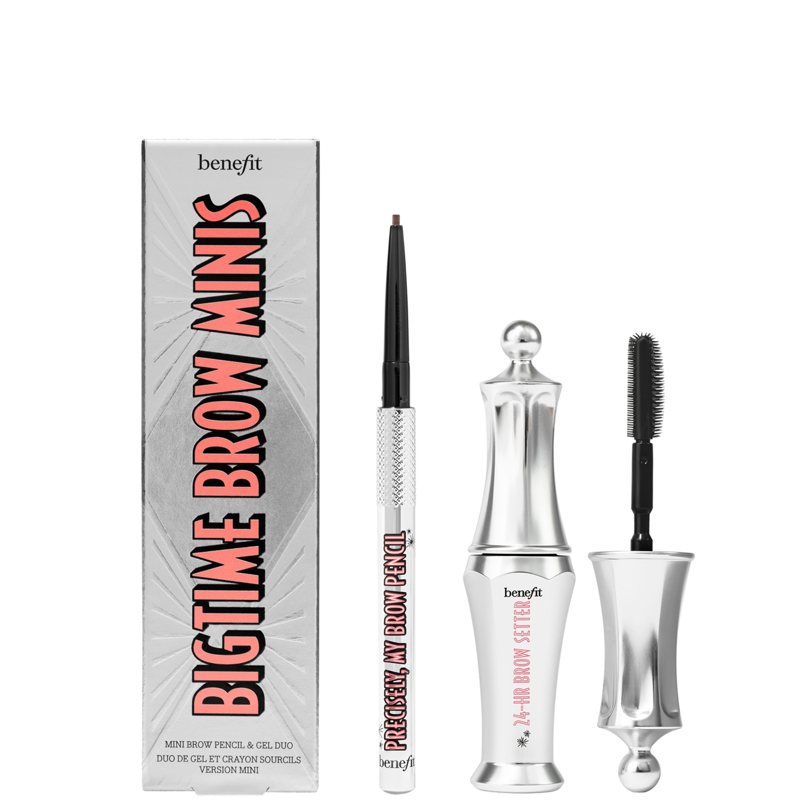 Benefit Bigtime Brow Minis - Precisely, My Brow Pencil And Gel Setter Duo (various Shades) - Neutral In Neutral Deep Brown
