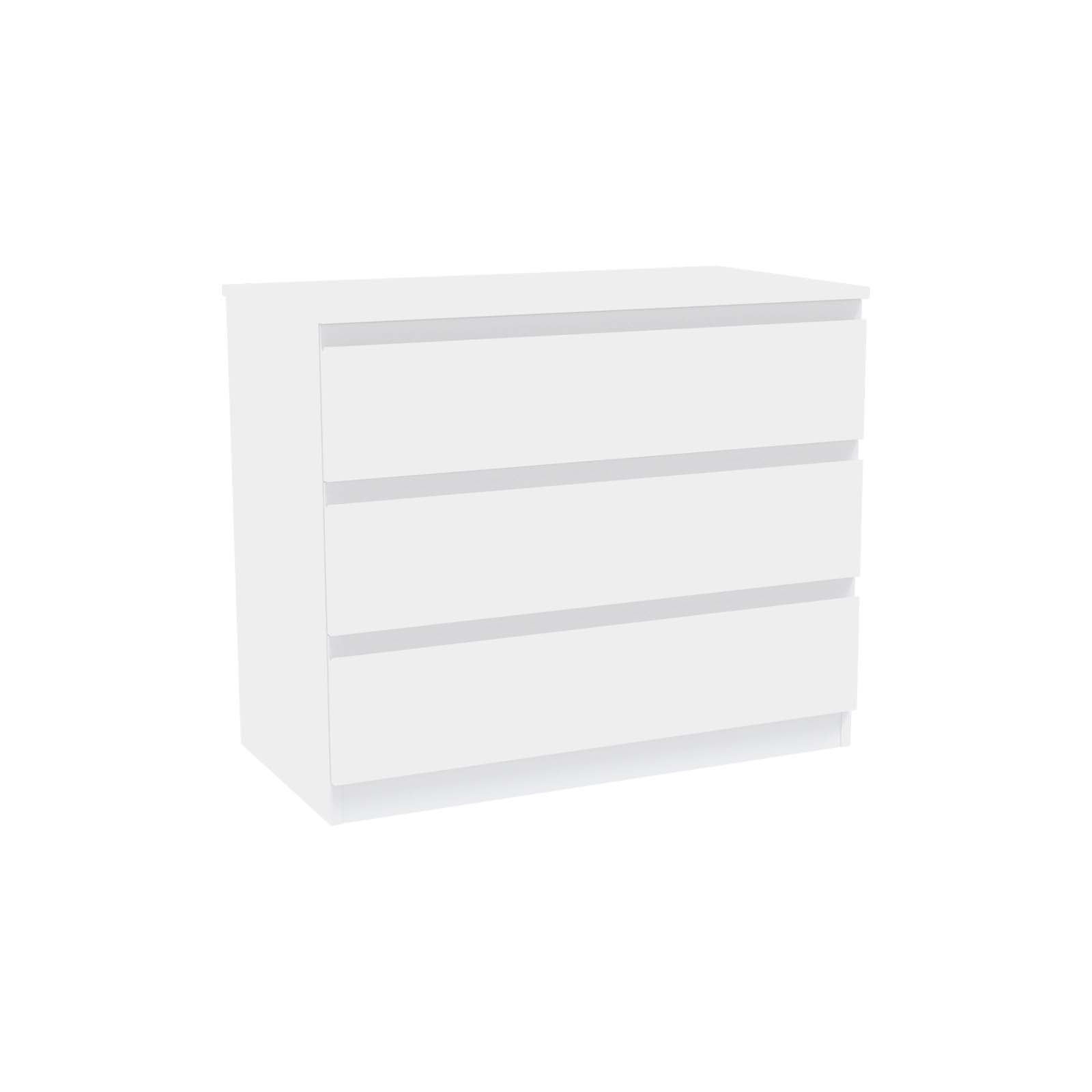 House Beautiful Escape Wide Chest of Drawers - Matt White Handleless (W)900mm x (H)756mm thumbnail