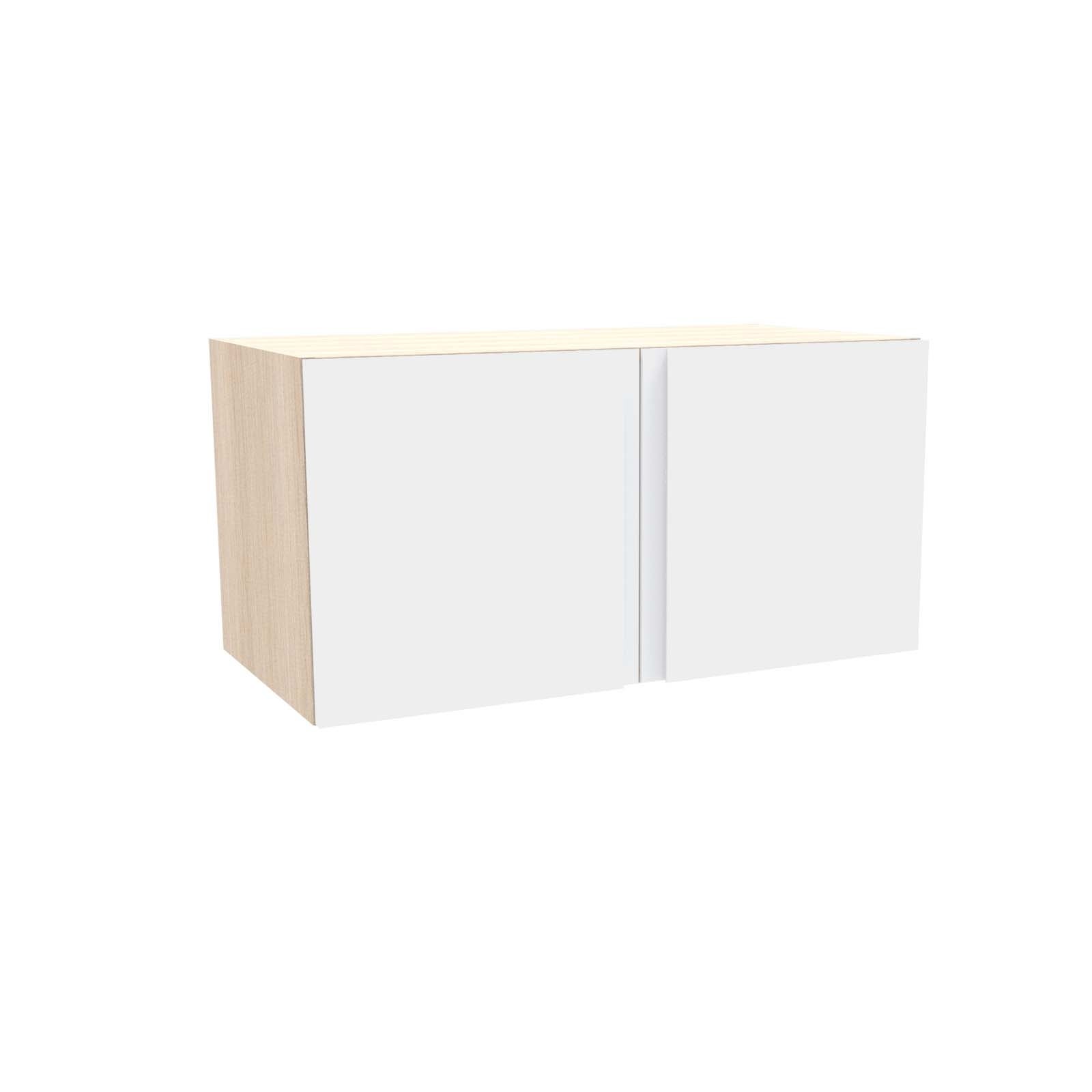 House Beautiful Escape Double Bridging Unit, Oak Effect Carcass, Matt White Handleless Door (W)900mm x (H)450mm thumbnail