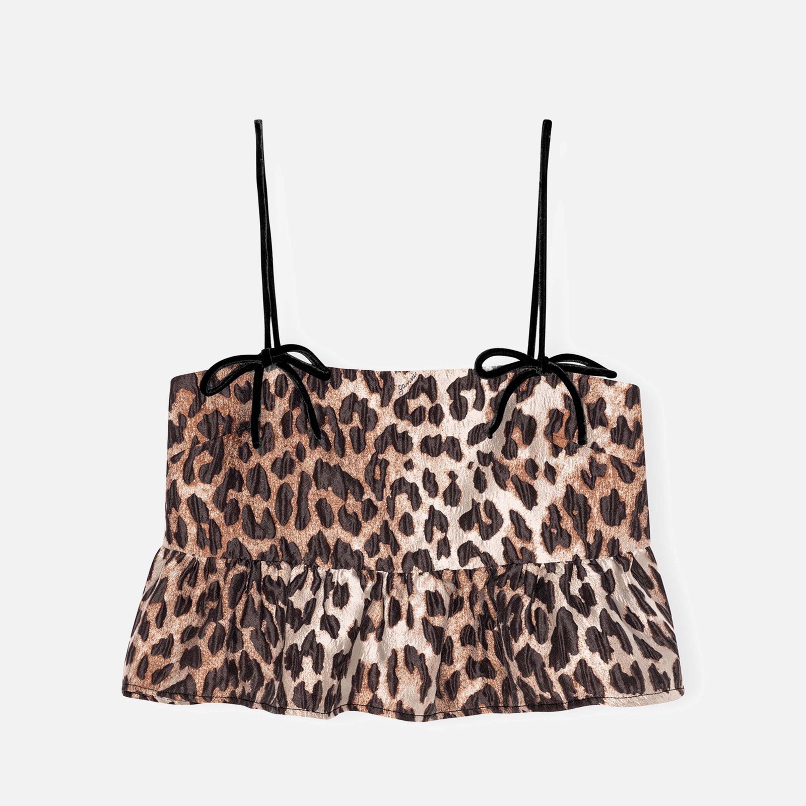 Ganni Leopard-Jacquard Top - EU 34/UK 6