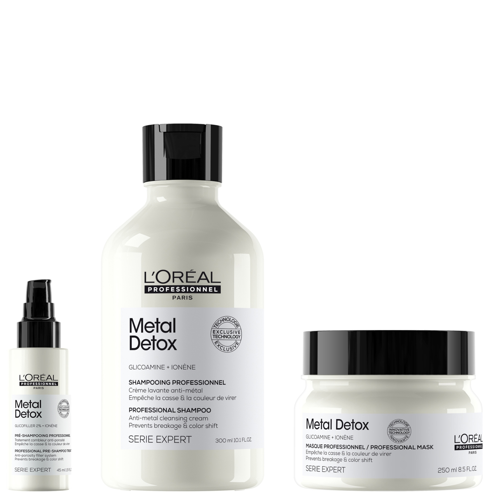 

L'Oréal Professionnel Metal Detox Shampoo, Mask Duo with Free Pre-Shampoo for Breakage and Colour Fade Protection