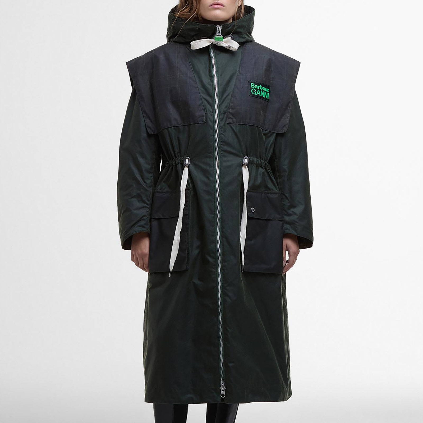 Barbour x GANNI Waxed Cotton Parka - UK 14