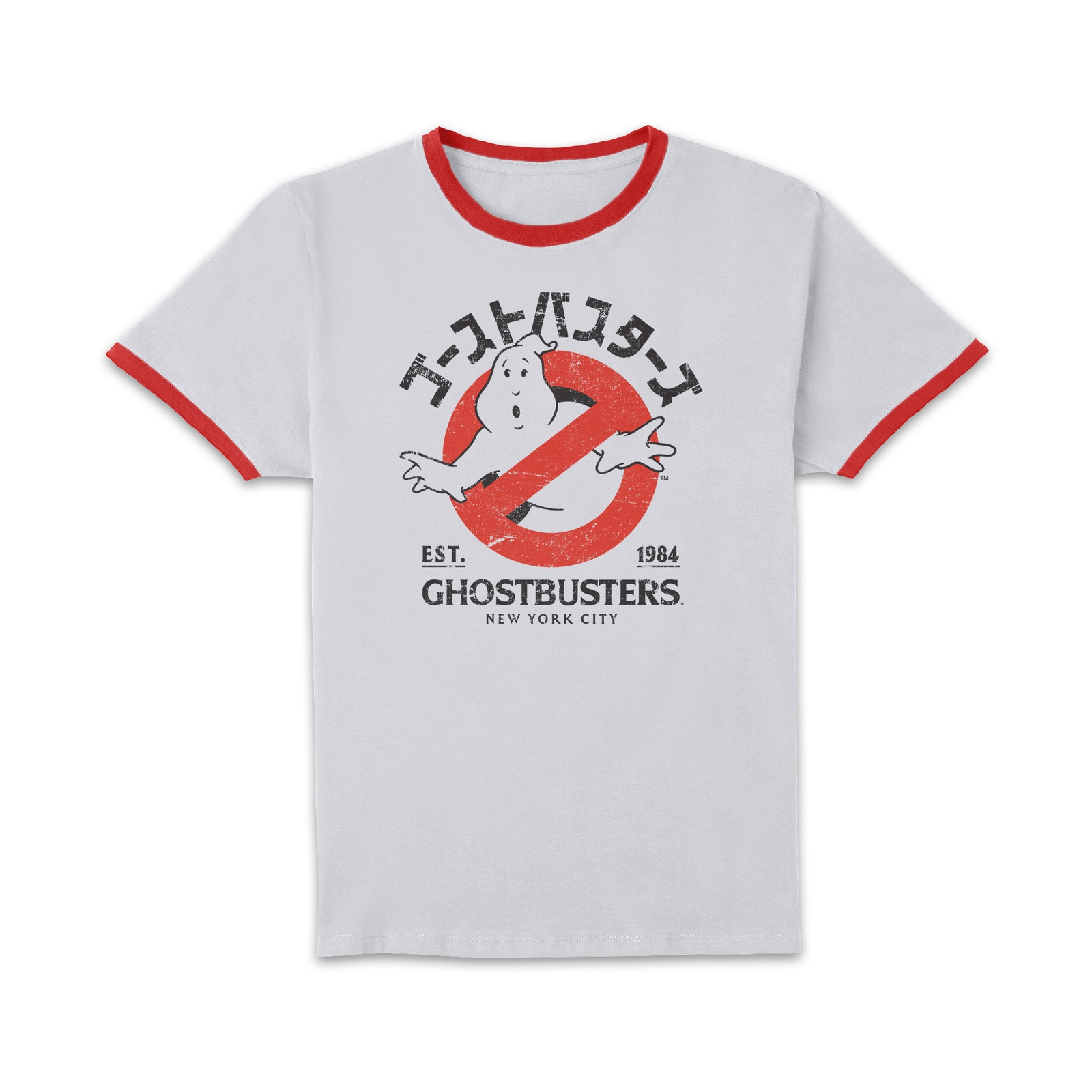 Ghostbusters EST. 1984 Unisex Ringer T-Shirt - White/Red - M