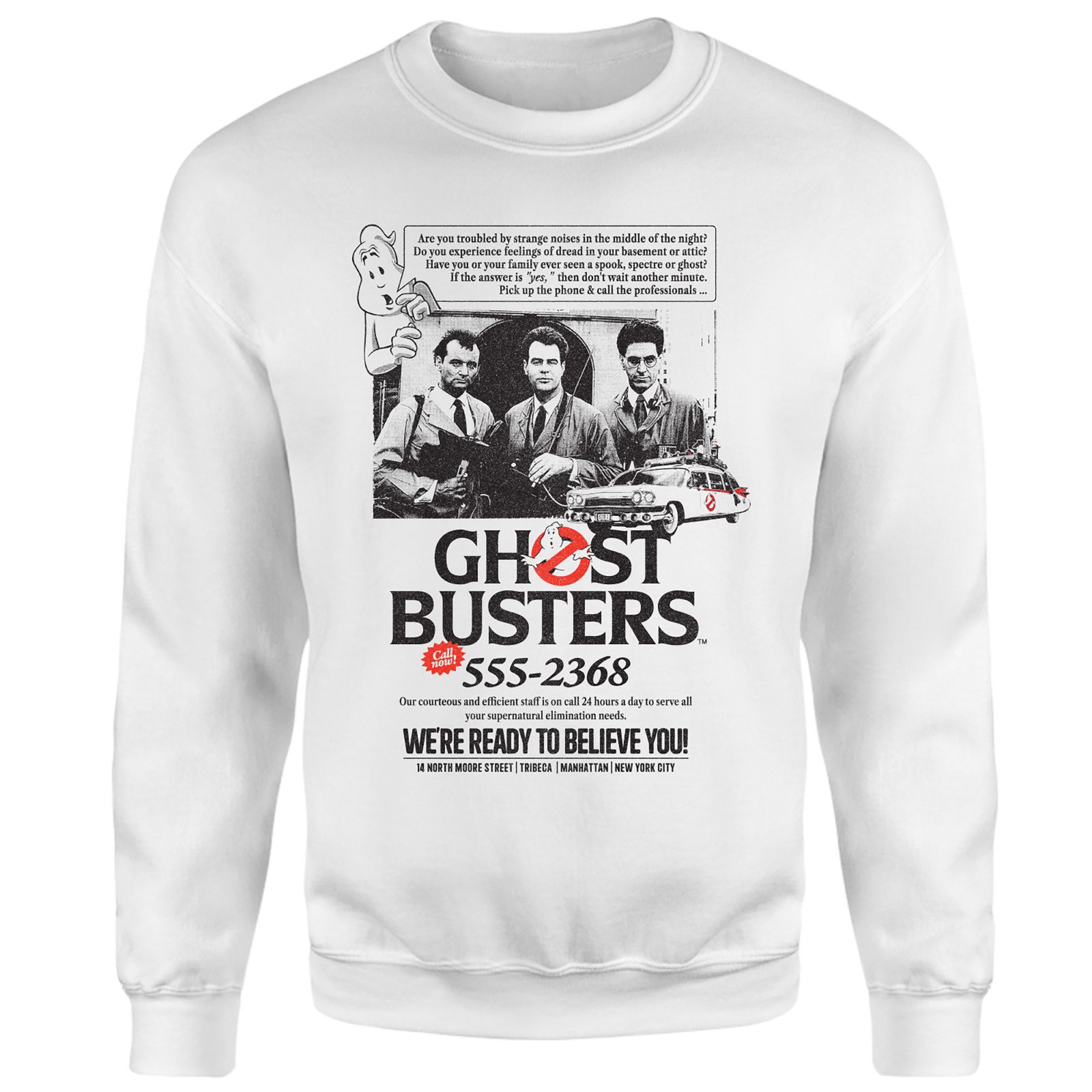 Ghostbusters Vintage Advert Sweatshirt - White - L