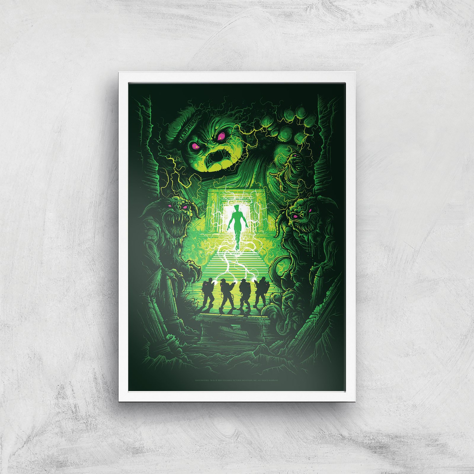 Ghostbusters Dan Mumford Giclee Art Print - A4 - White Frame