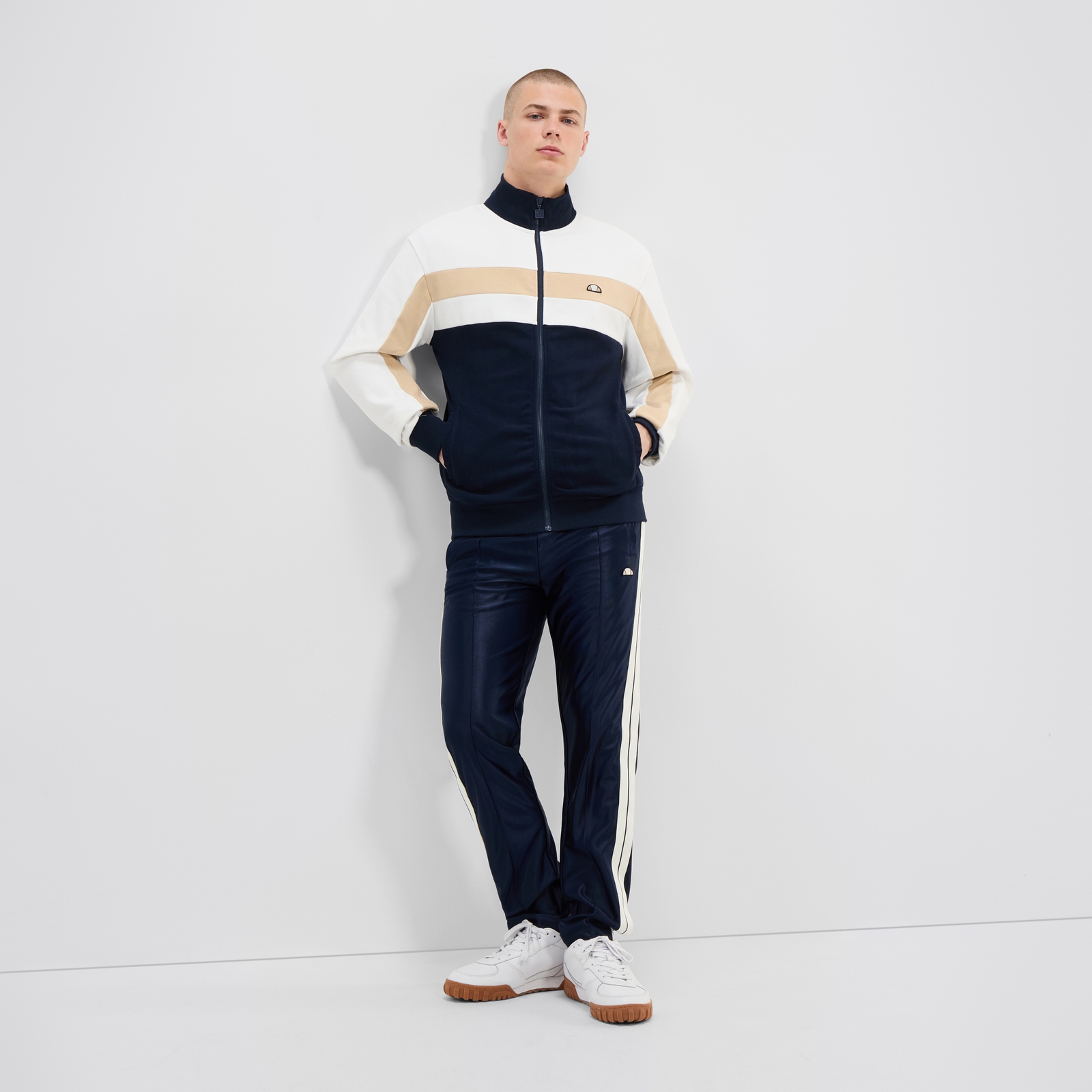 Men's Anzios Track Top Off White/Navy