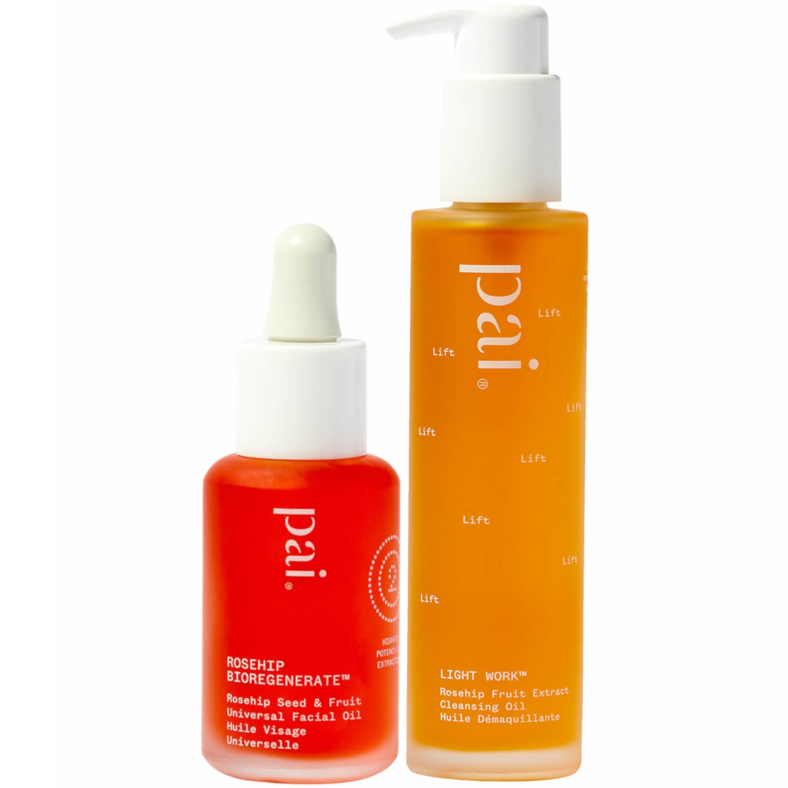 Shop Pai Skincare Rosehip Bioregenerate Oil 30ml And Light Work Rosehip Cleansing Oil 100ml Duo