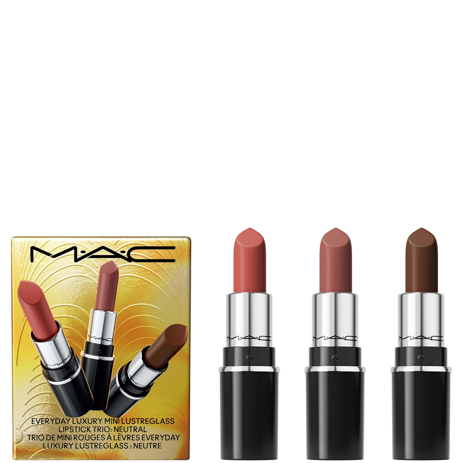 

MAC Everyday Luxury Mini Lustreglass Lipstick Trio - Neutral