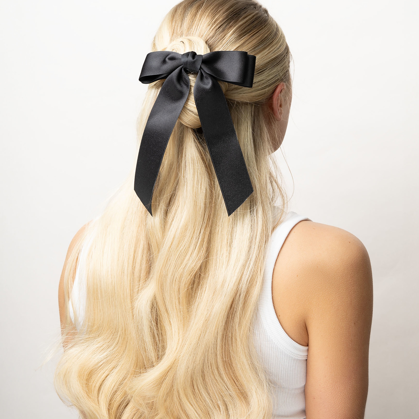 Thumbnail - brushworks Satin Hair Bow Duo – Red and Black