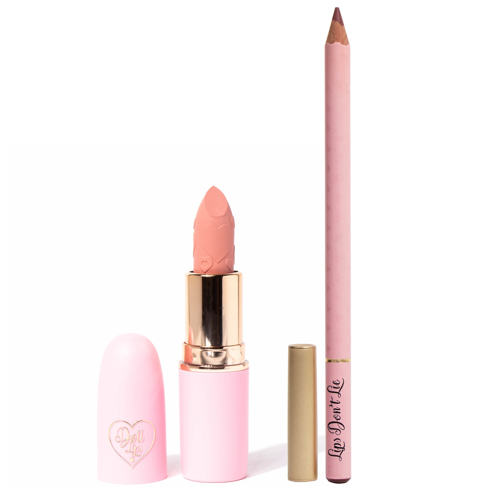 Doll Beauty Lip Bundle - Dolled Out Lipstick and Lips Don't Lie Lip Liner