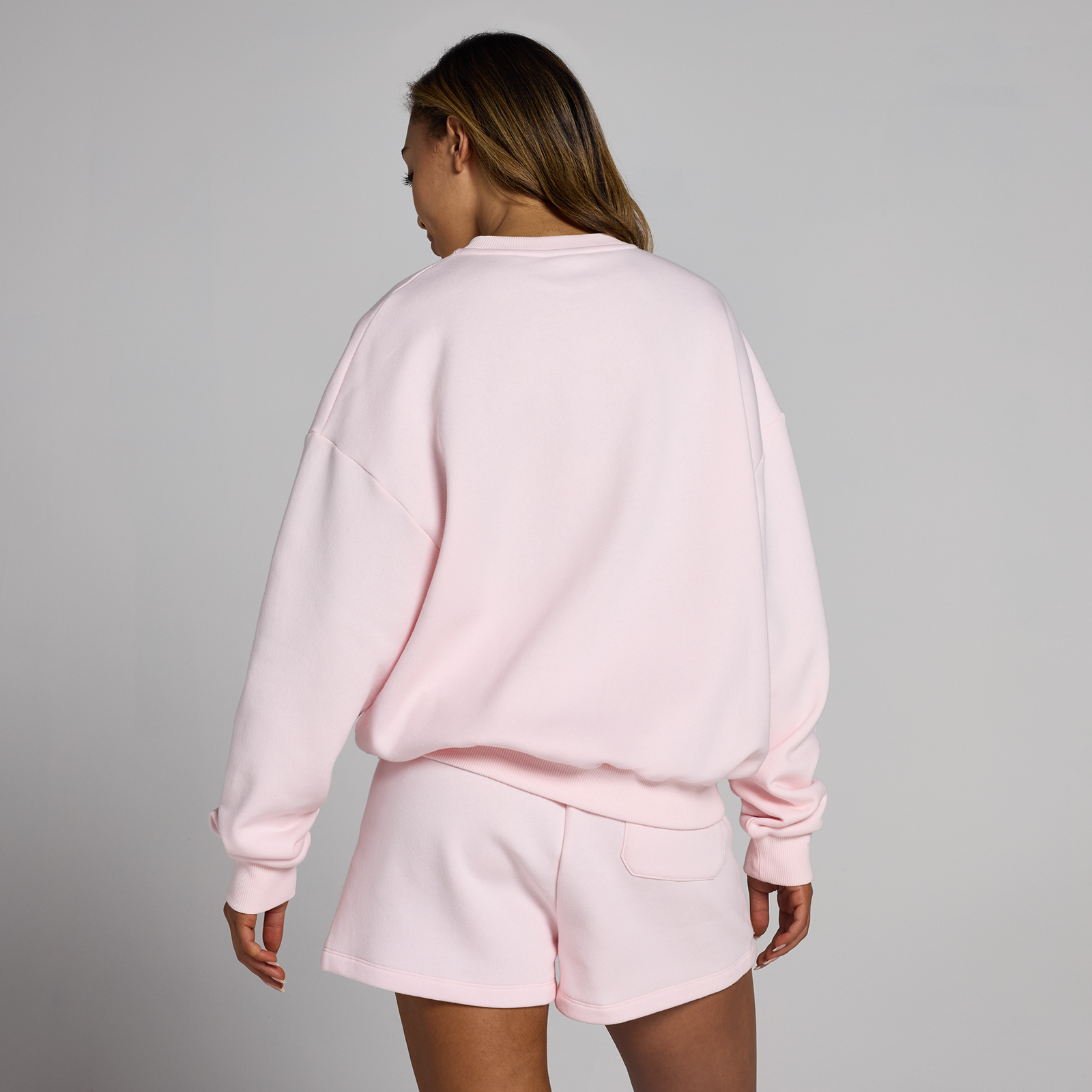 5059883453354 - Womens Basics Oversized Sweatshirt - Baby Pink - L