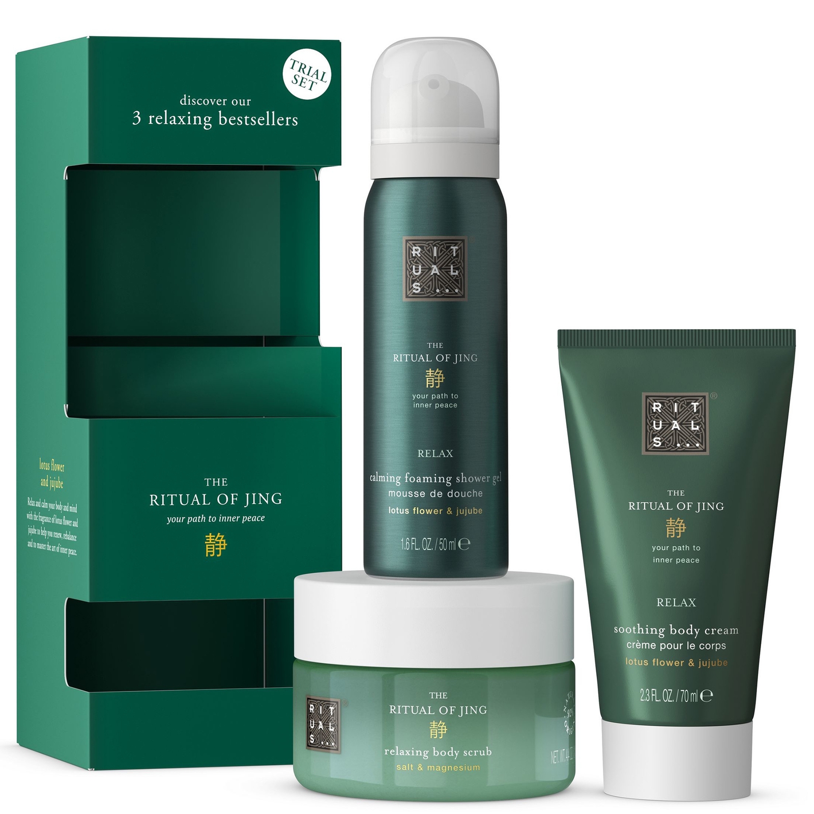

Rituals The Ritual of Jing - Subtle Floral Lotus & Jujube - Mini Bath and Body Set