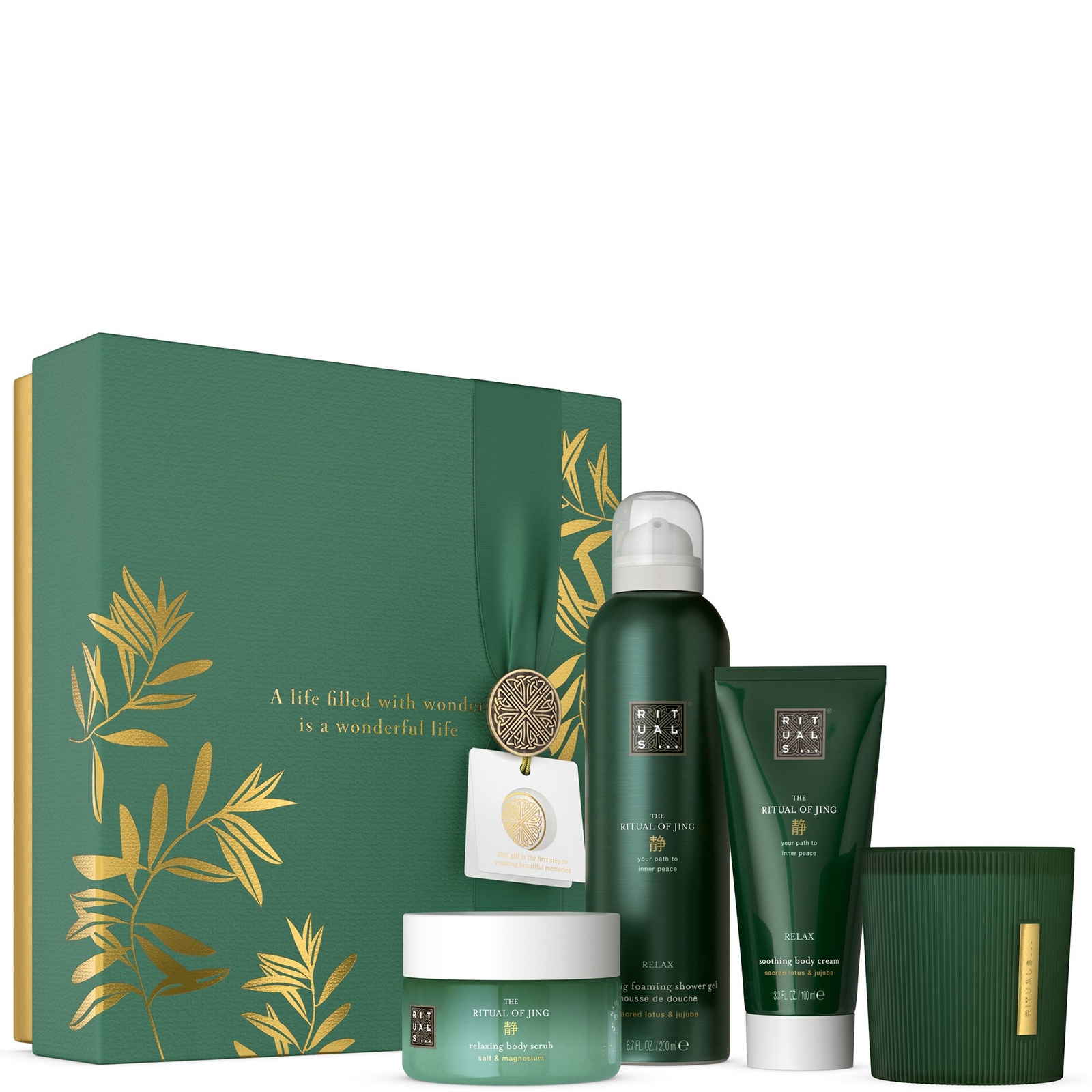 

Rituals The Ritual of Jing - Subtle Floral Lotus & Jujube - Medium Bath and Body Gift Set