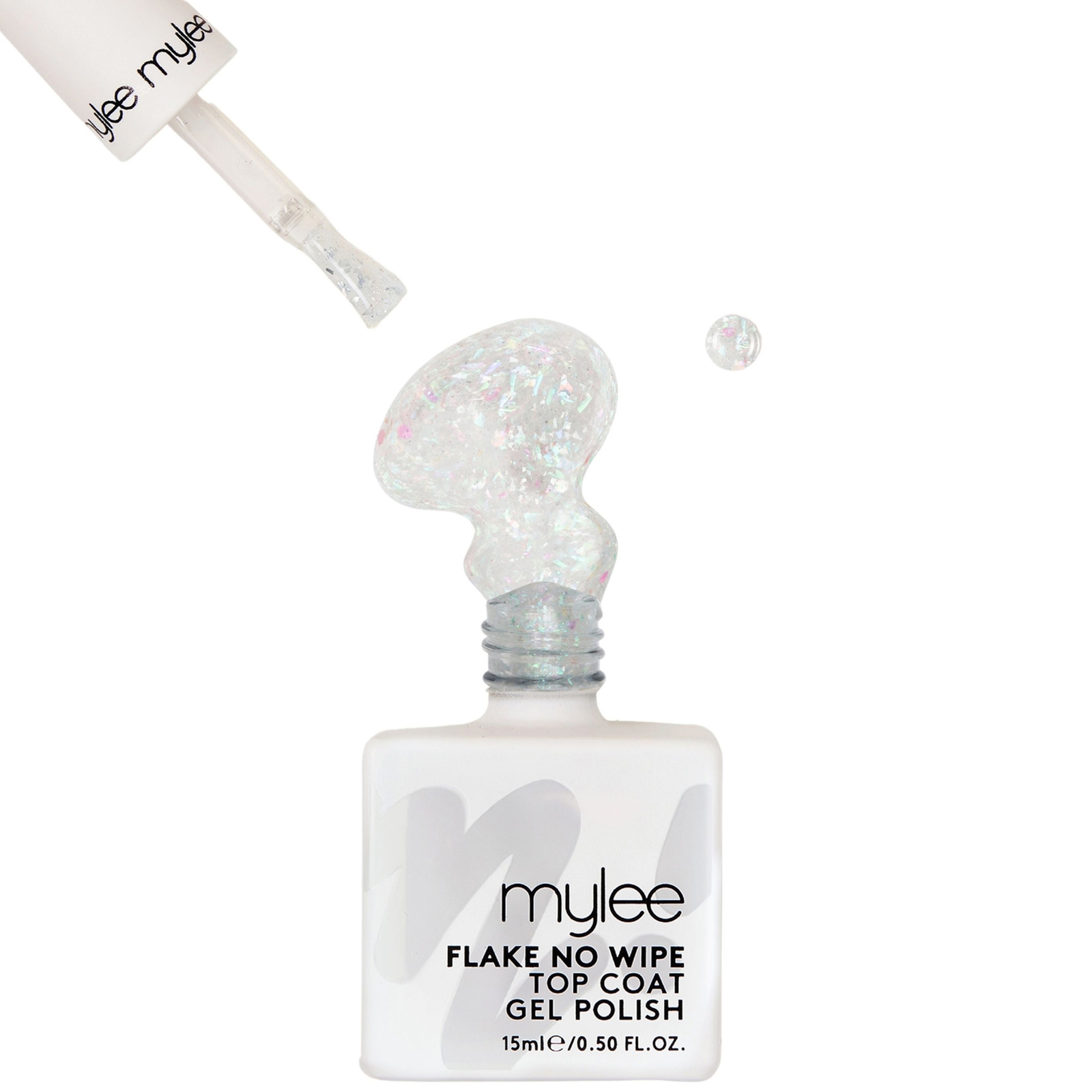 

Mylee Gel Polish Iridescent Flake No Wipe Top Coat 15ml