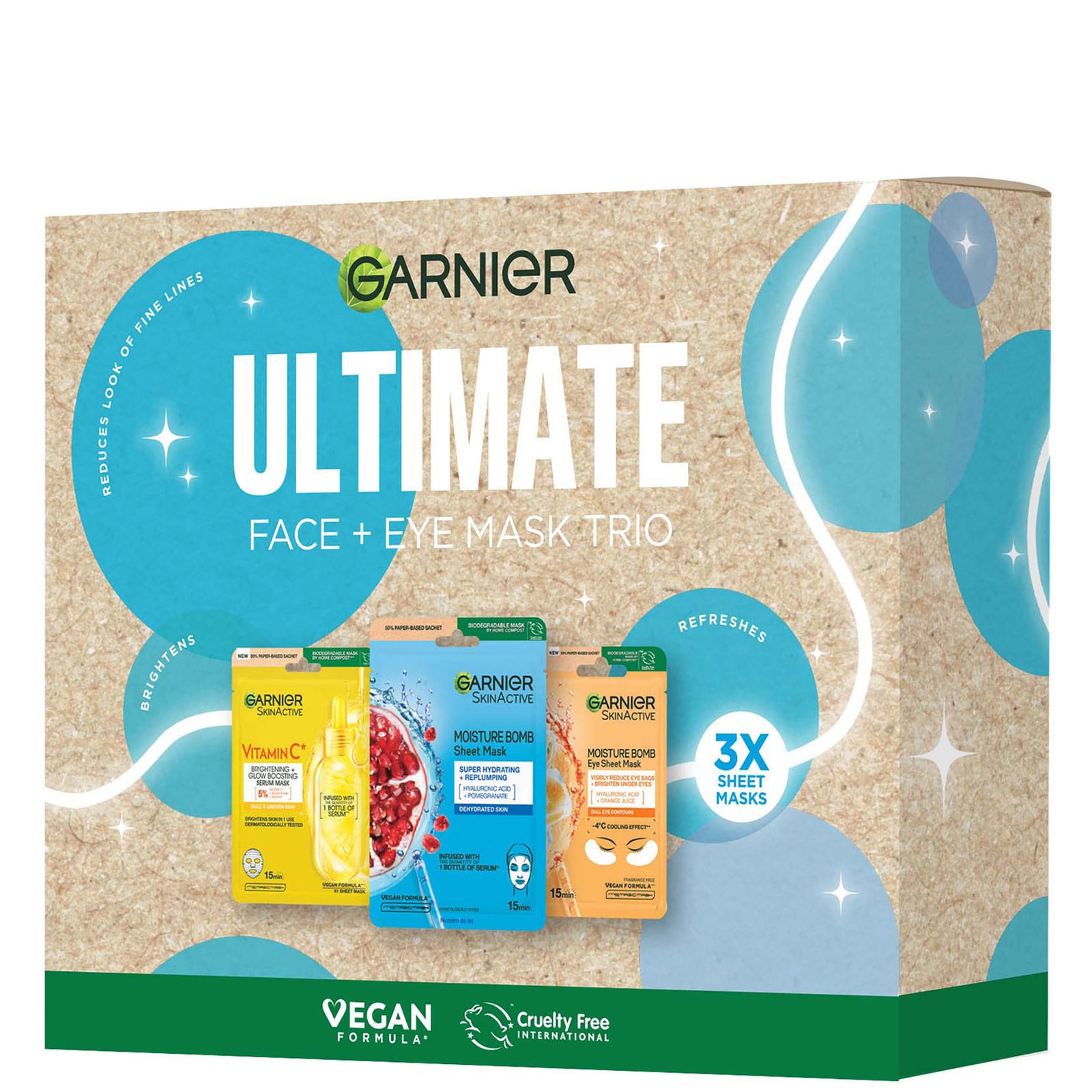 Garnier Ultimate Face and Eye Mask Trio Giftset