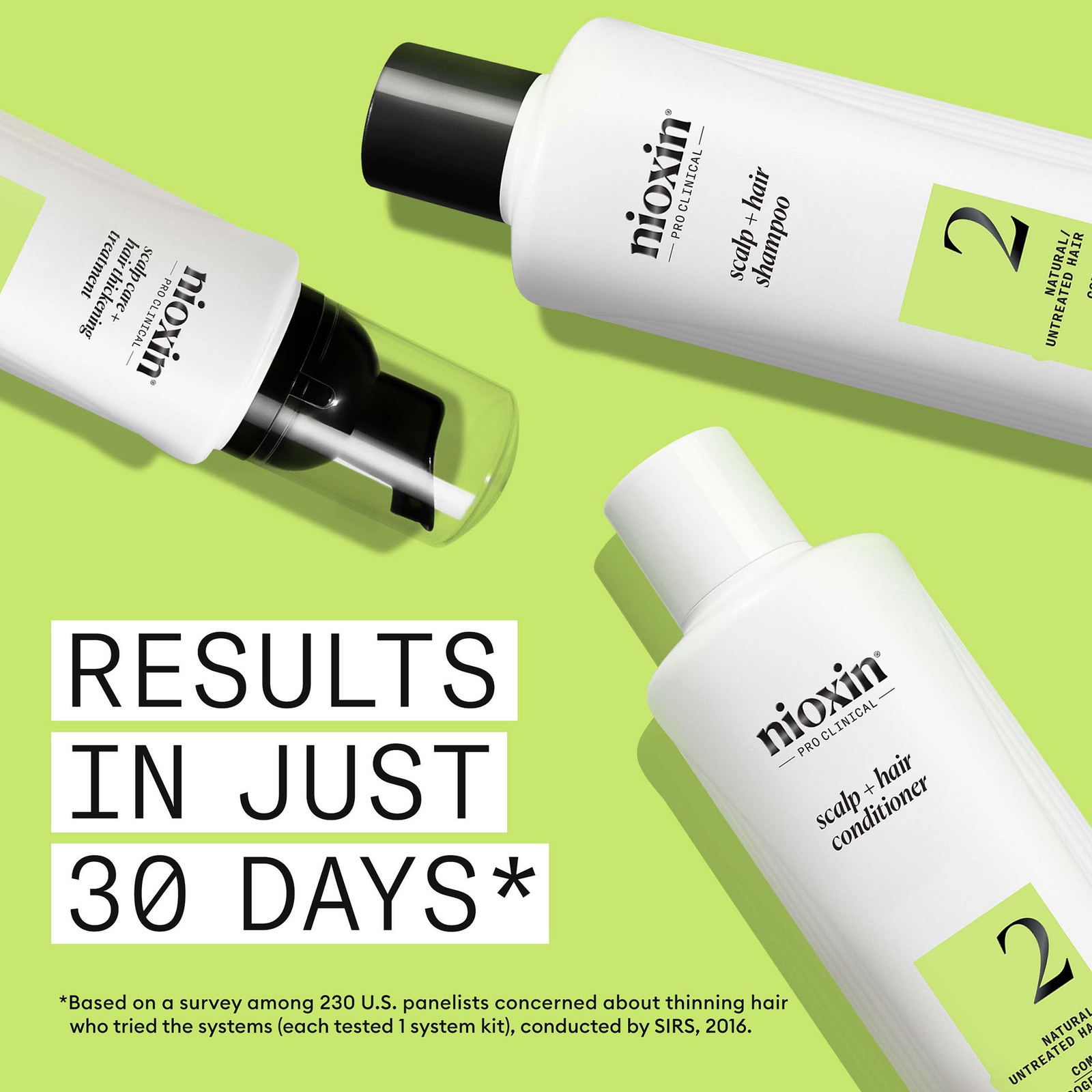 Thumbnail - NIOXIN Scalp and Hair Thickening System 2 for Natural Hair with Progressed Thinning Trial Kit