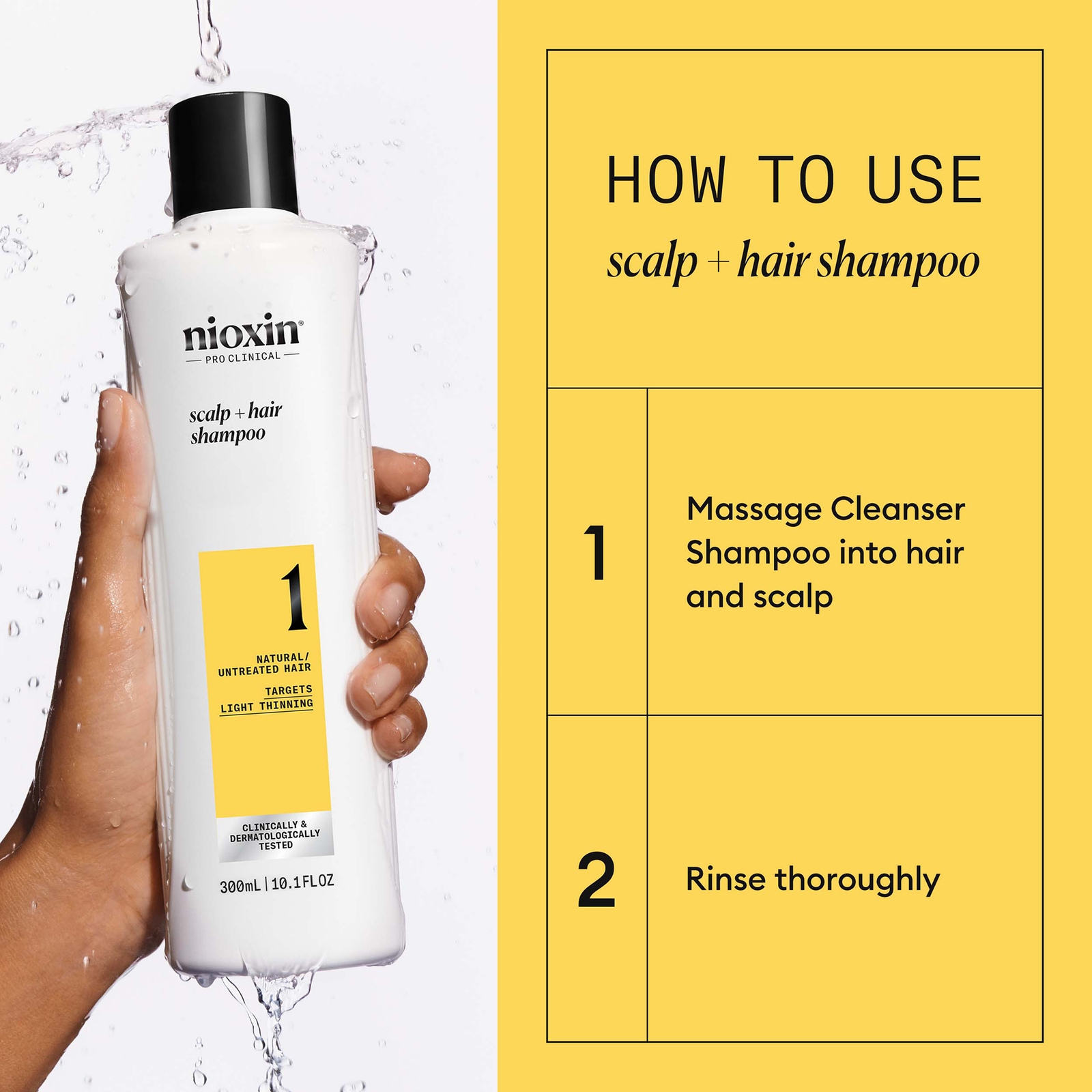 Thumbnail - NIOXIN Scalp and Hair Thickening System 1 Shampoo for Natural Hair with Light Thinning 300ml