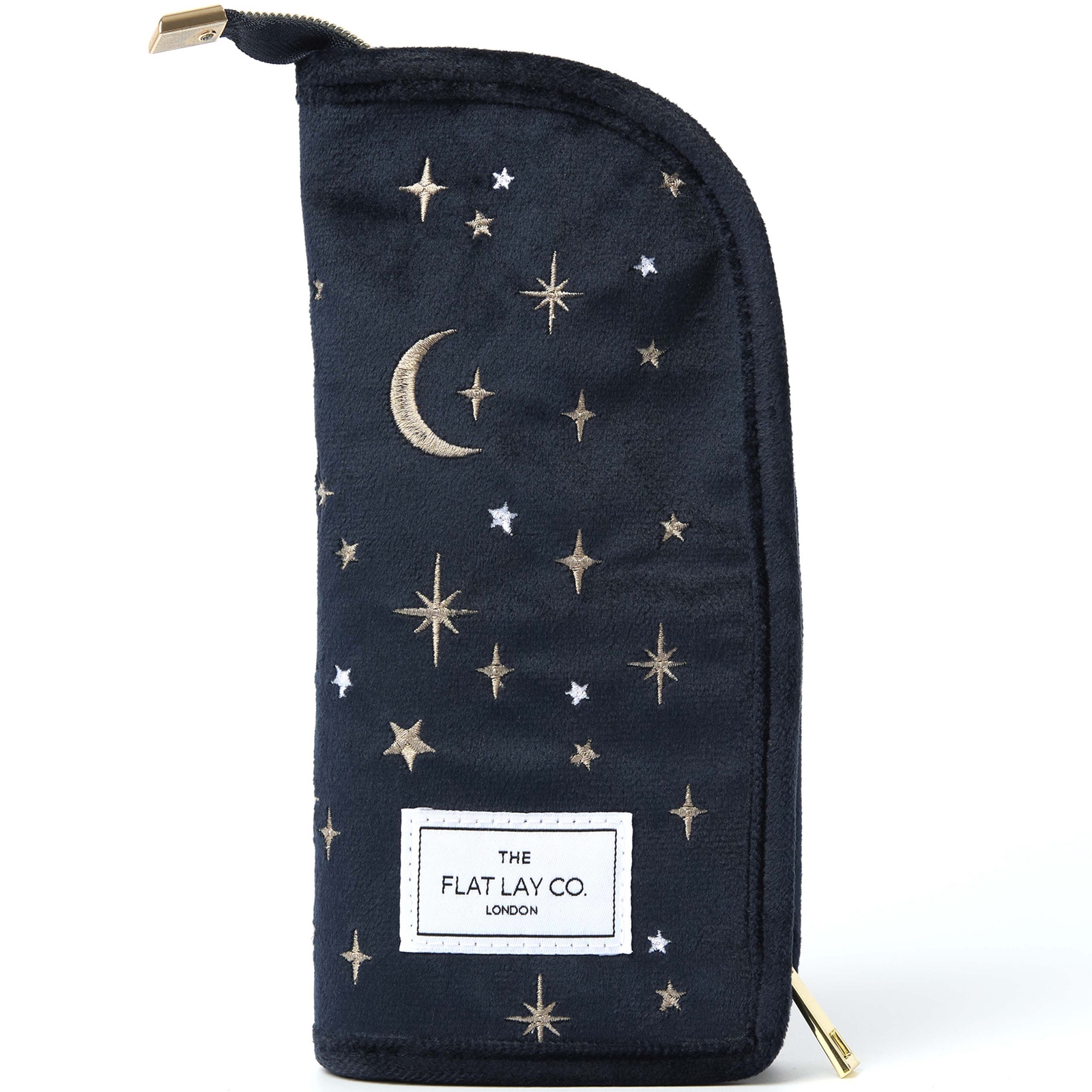 Image of The Flat Lay Co. Brush Holder in Embroiderosso Celestial Blue Velvet051