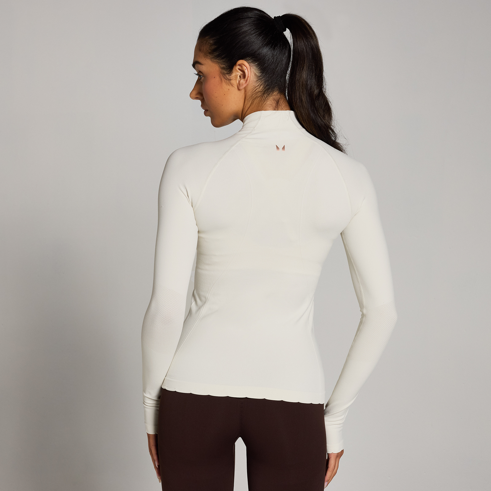 MP Damen Tempo Ultra Nahtlose Jacke mit Reißverschluss – Nebel - M